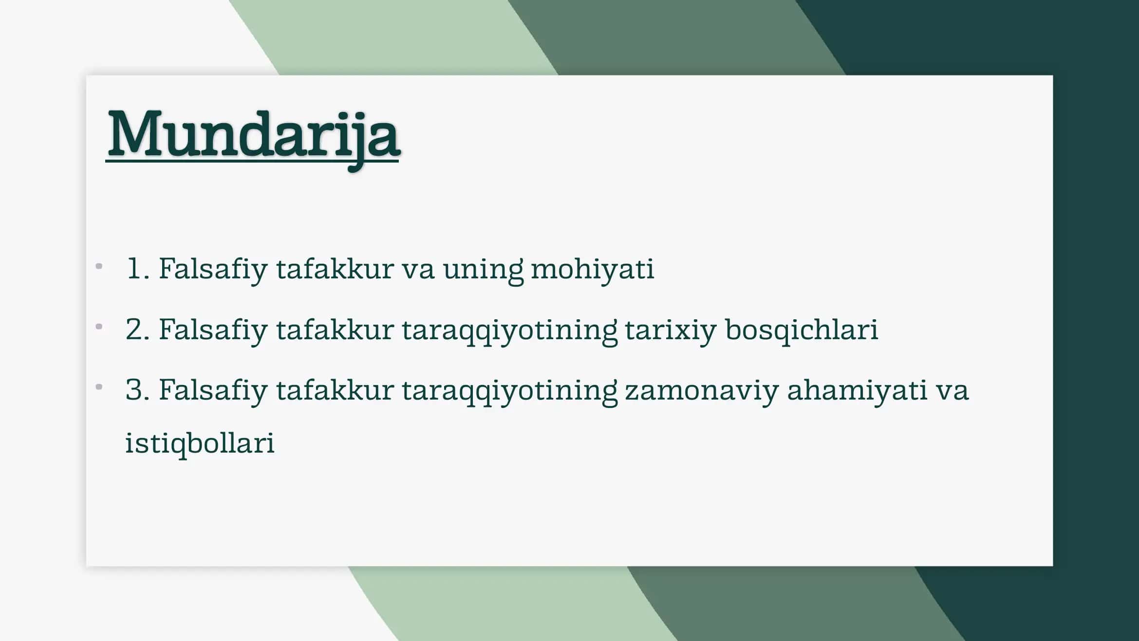 Falsafiy tafakkur 2