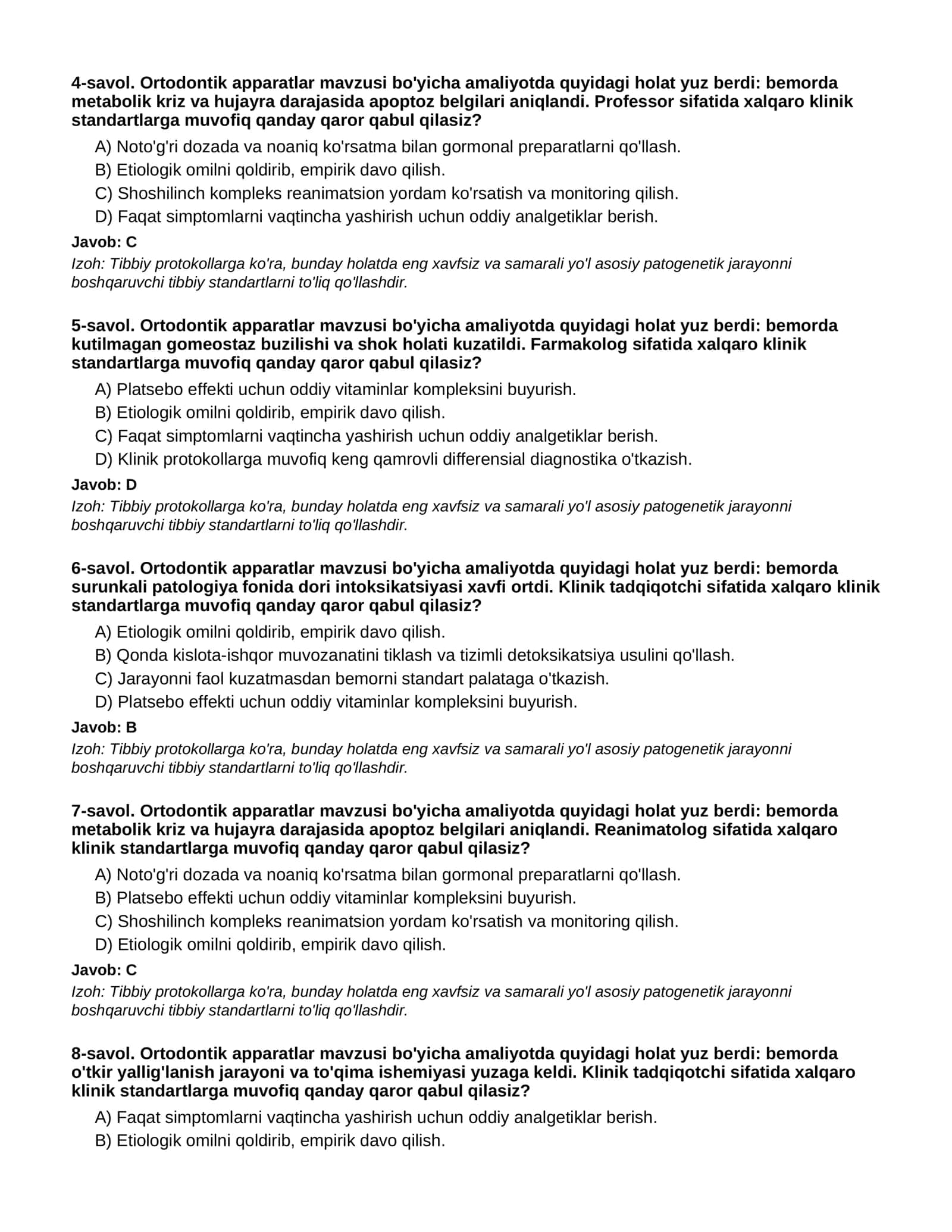 ORTODONTIK APPARATLAR - 1-QISM 2