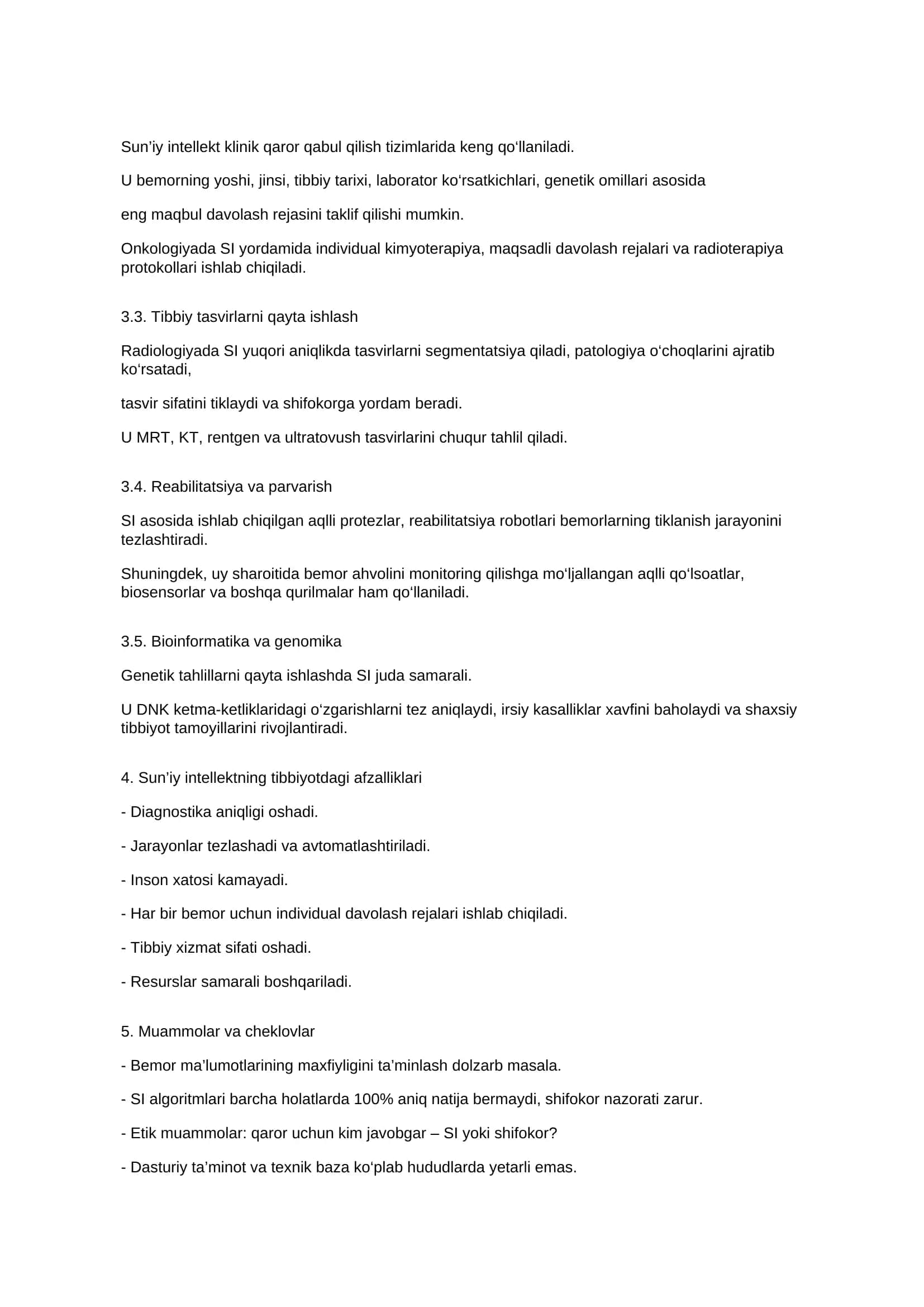 TIBBIYOTDA SUN’IY INTELLEKT 2