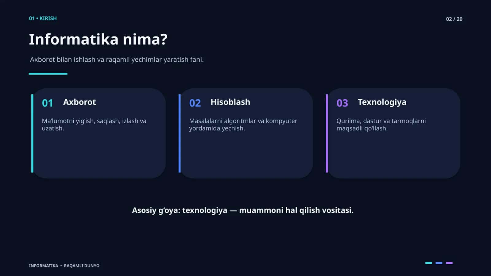 RAQAMLI SAVODXONLIK VA TEXNOLOGIYALAR 2