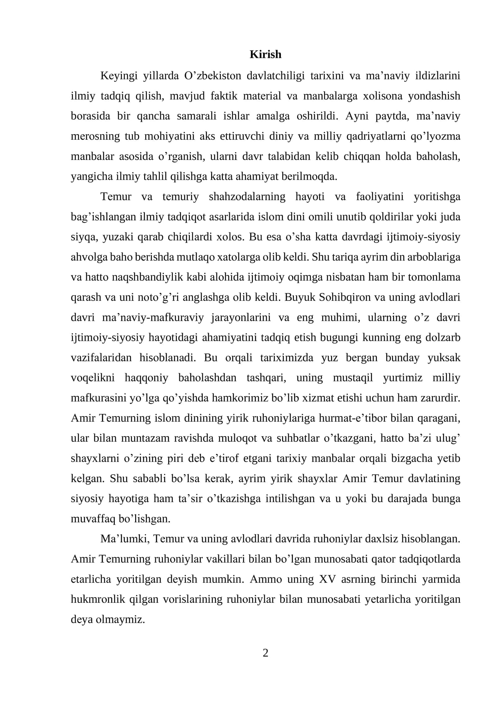 Temuriylar davrida dinga munosabat 2