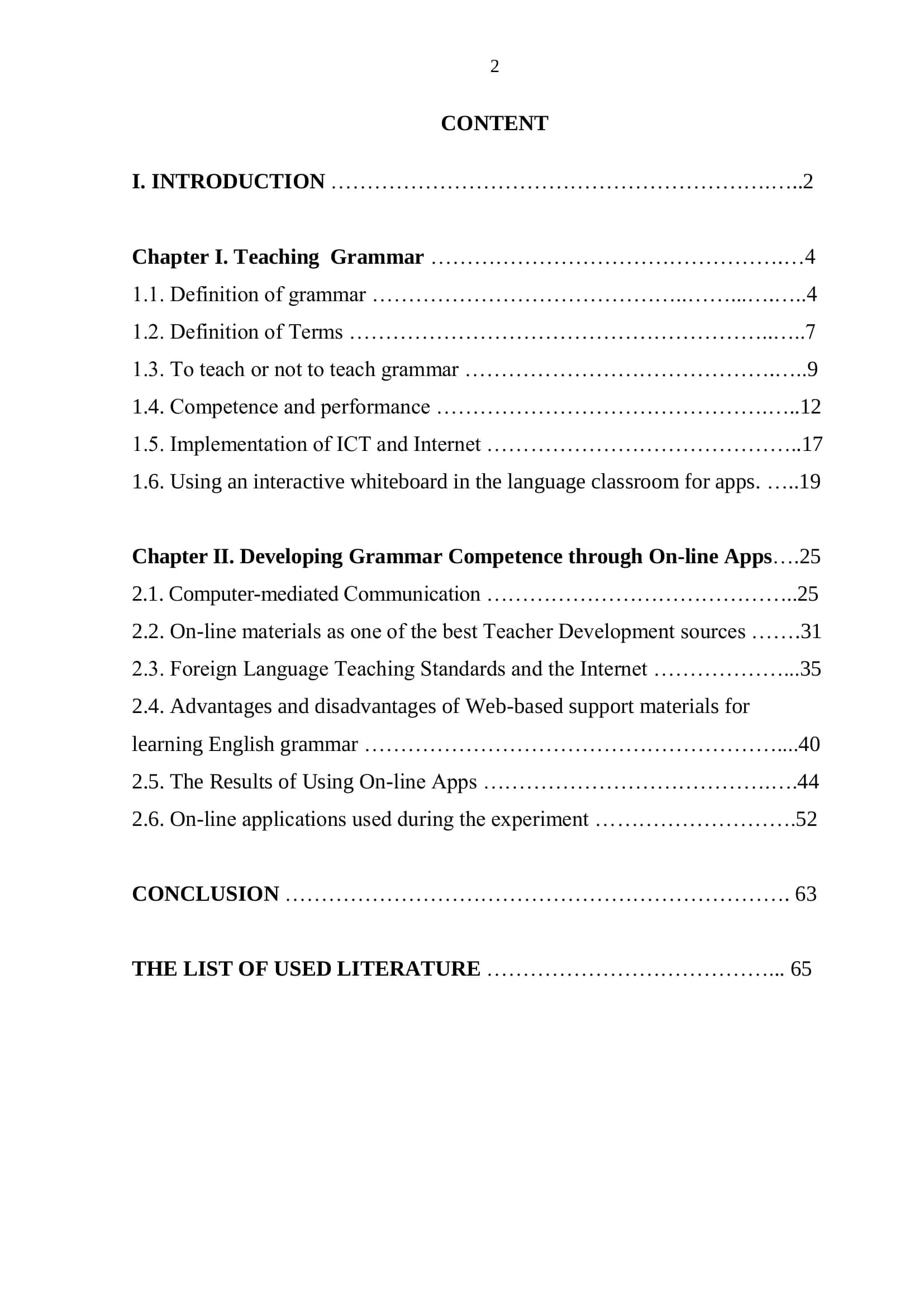 Information technologies in developing Grammar Competence of an English language learner using free online applications 2