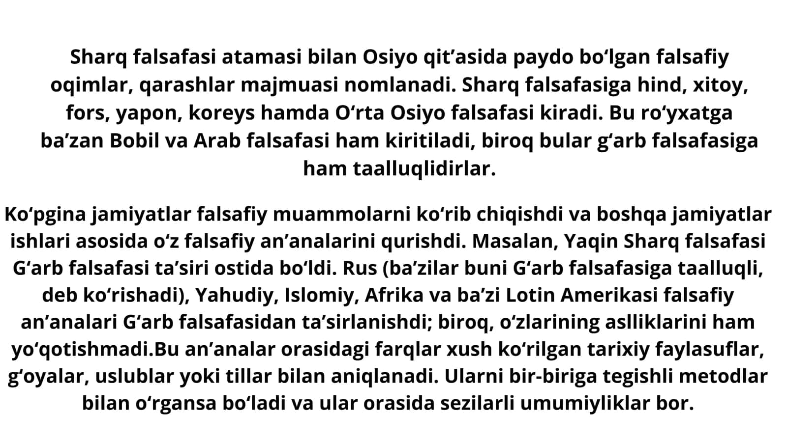 Sharq falsafasi 2