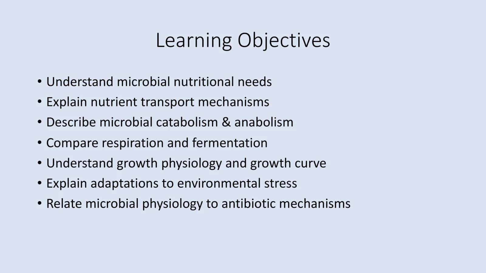 Physiology of microorganisms 2
