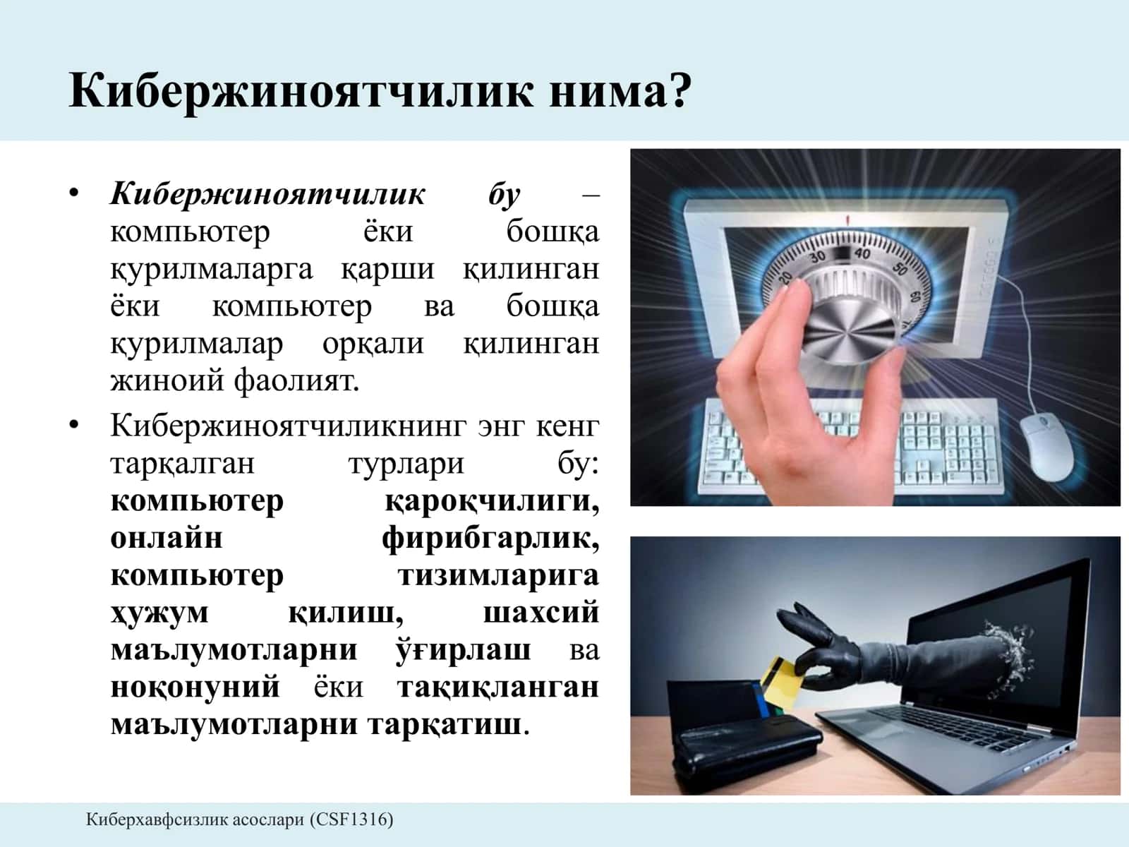 Kiberjinoyatchilik, kiberqonunlar va kiberetika 2