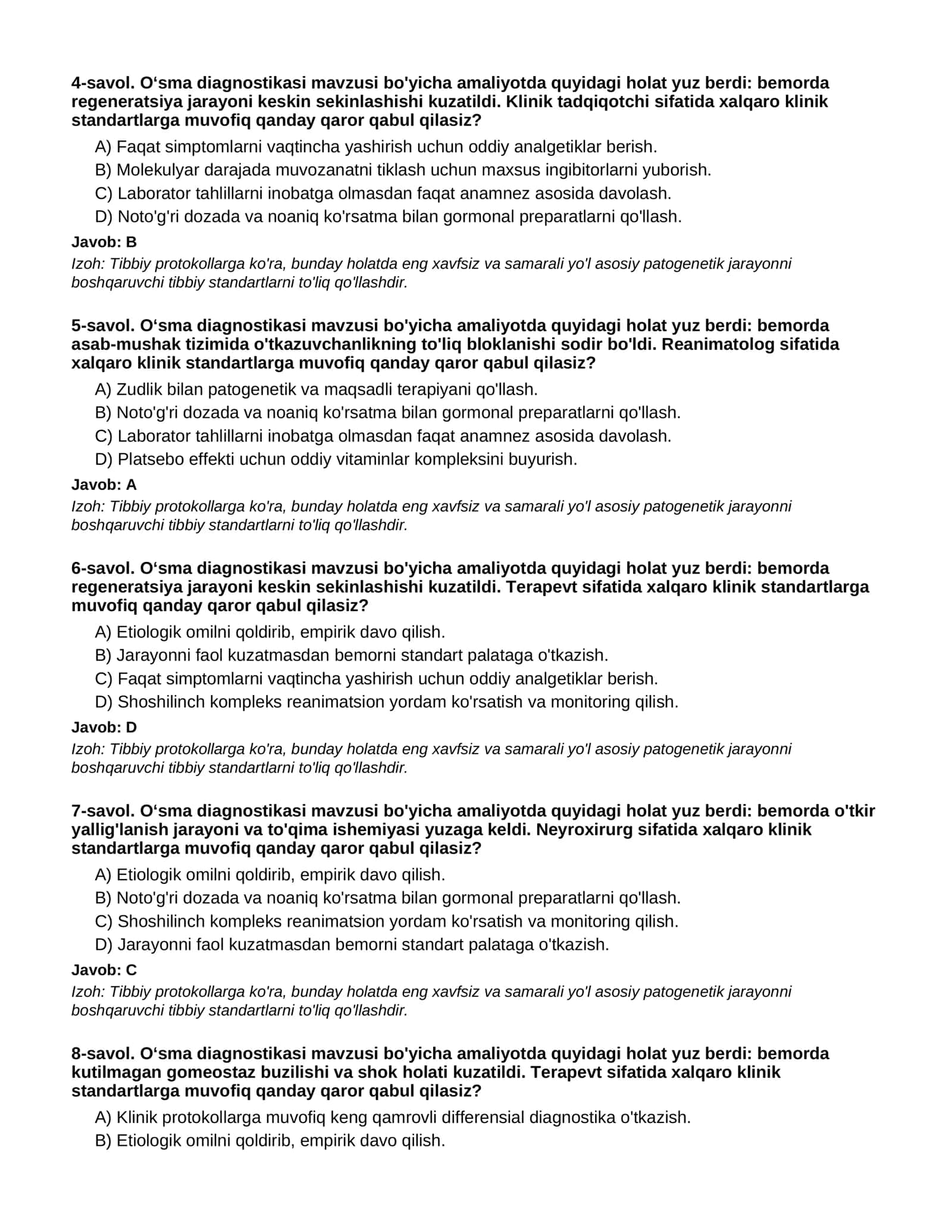 O‘SMA DIAGNOSTIKASI - 2-QISM 2