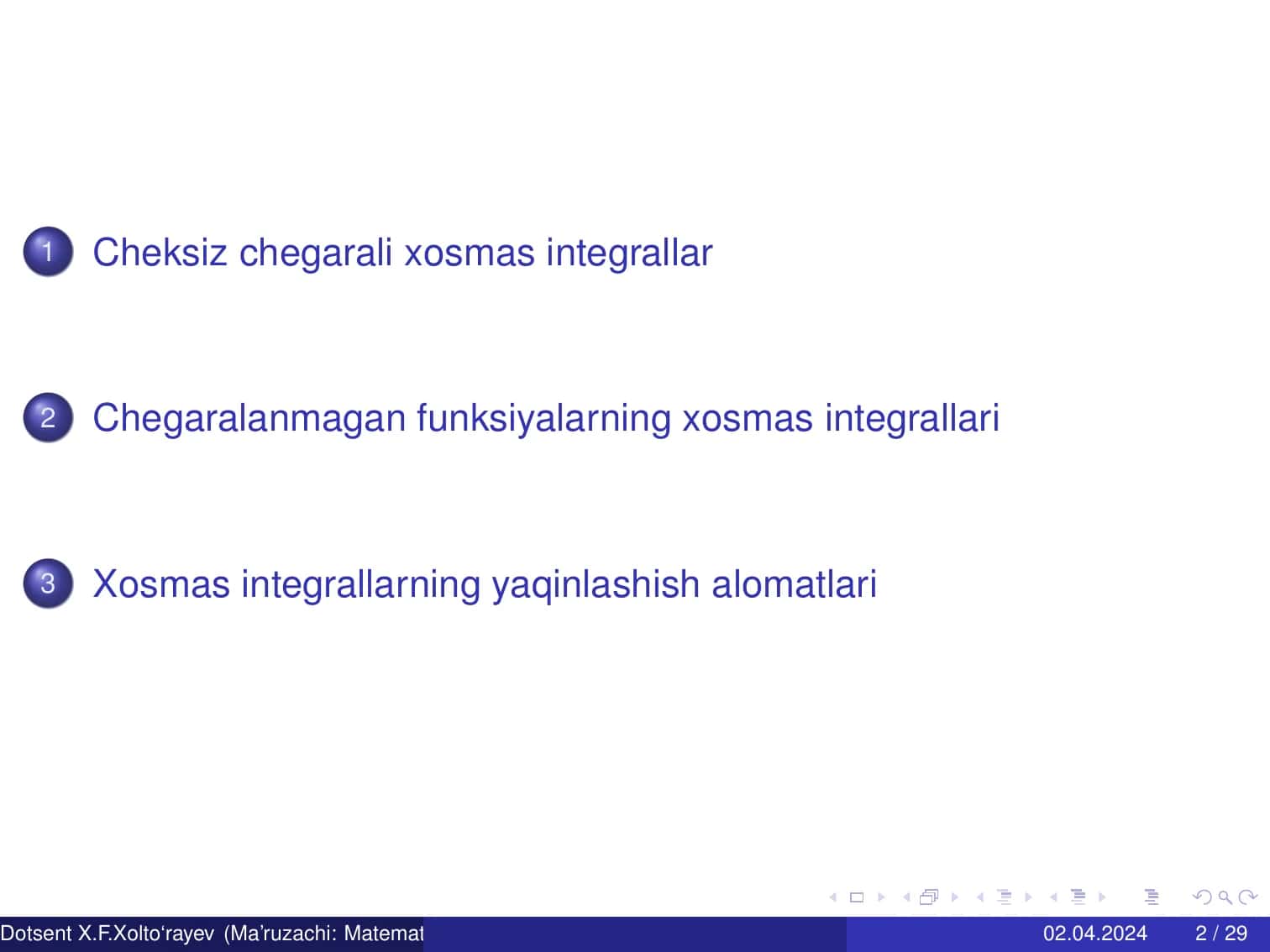 XOSMAS INTEGRALLAR 2