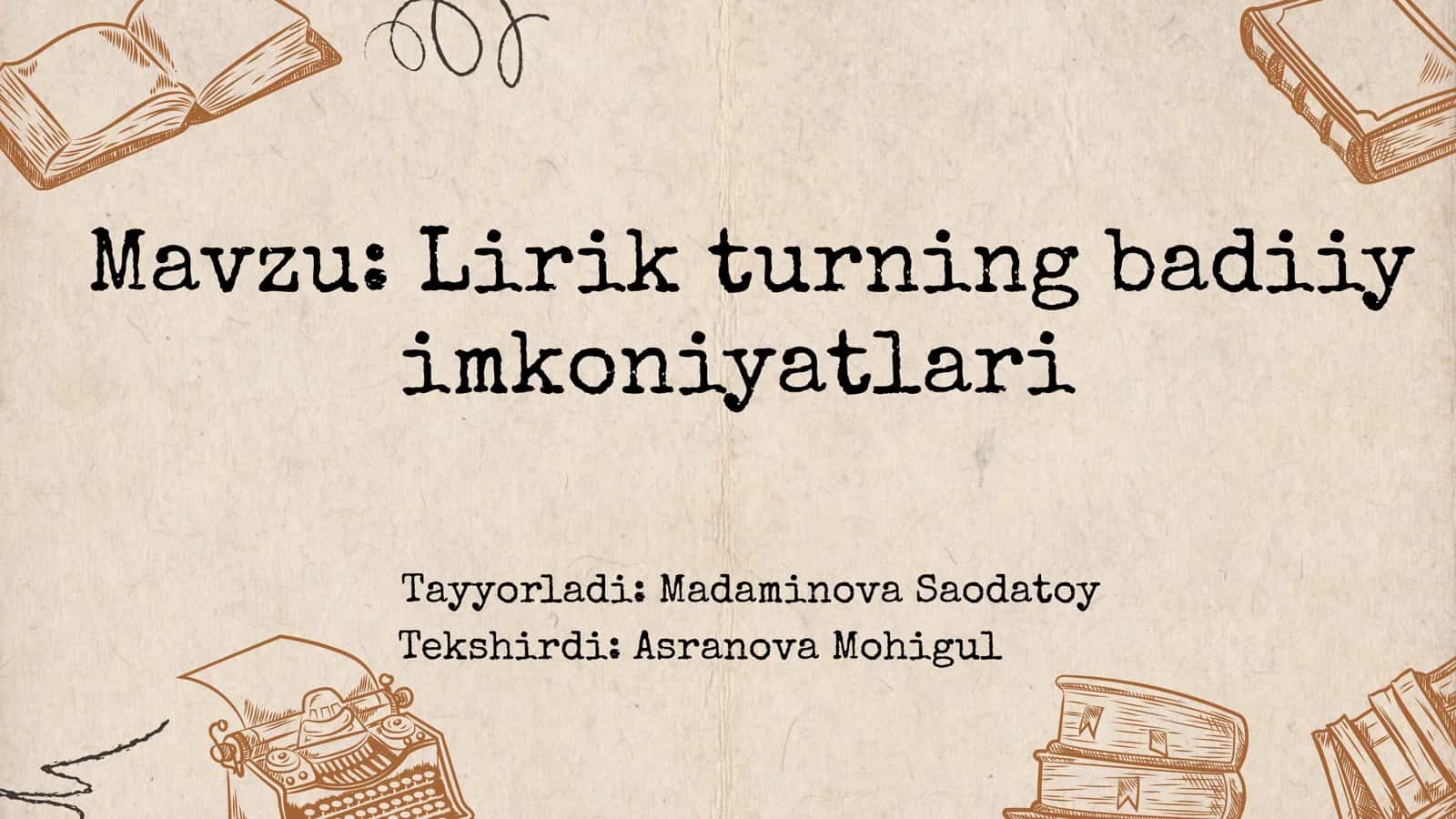 Lirik turning badiiy imkoniyatlari 2