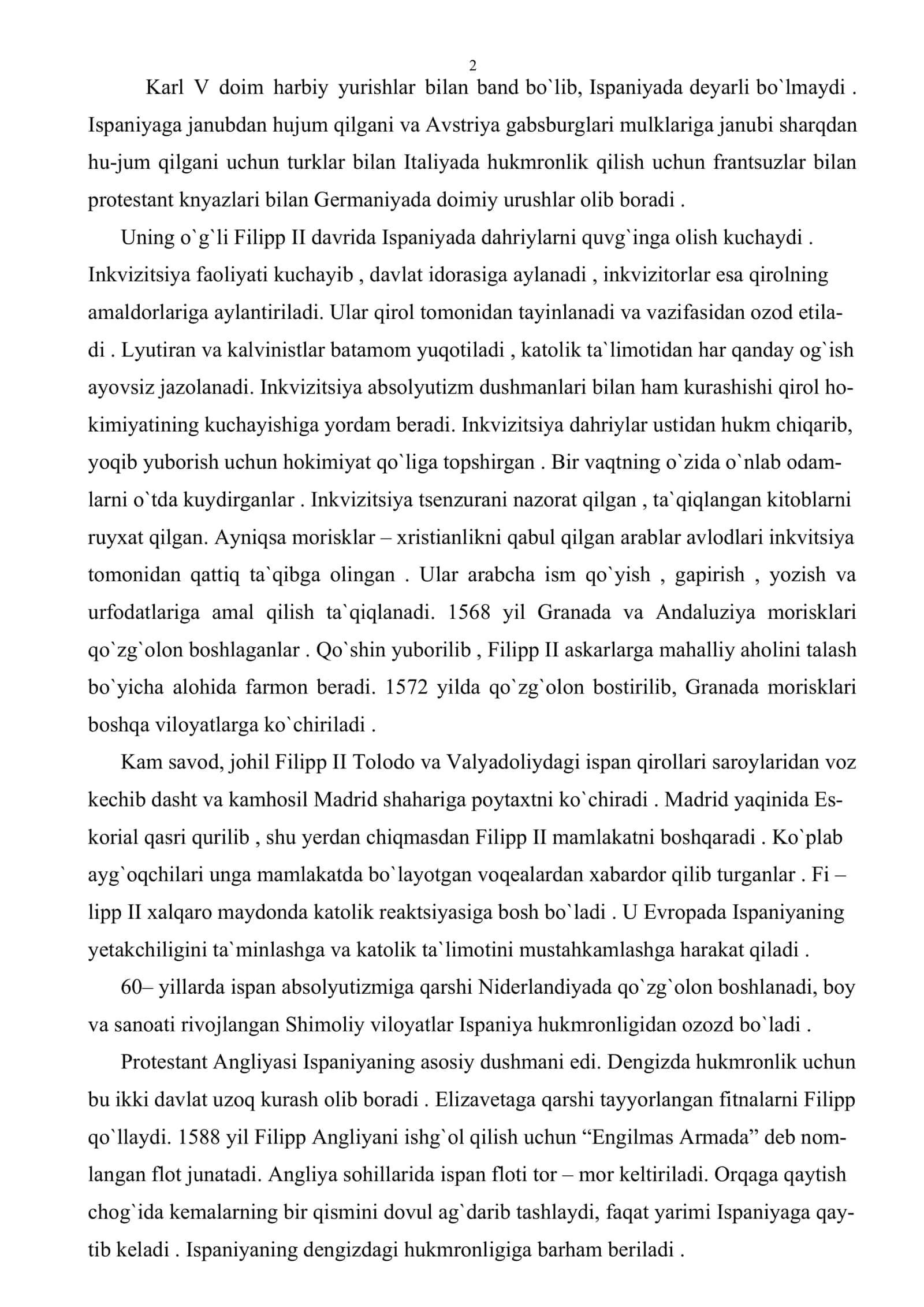 Ispaniya XVI asr 2