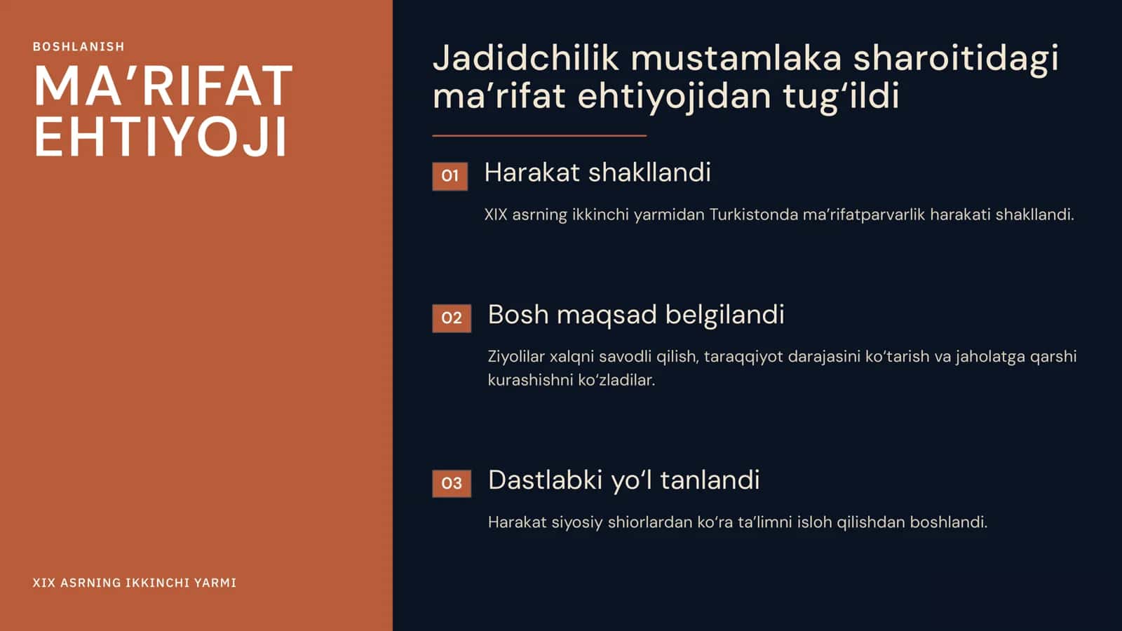 Jadidchilik mavzusi boʻyicha prezentatsiya 2