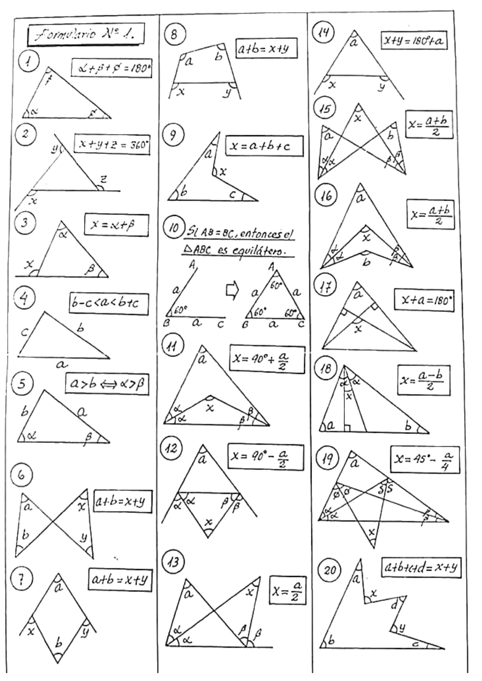 Geometriyadan kerakli boʻlgan formulalar 2