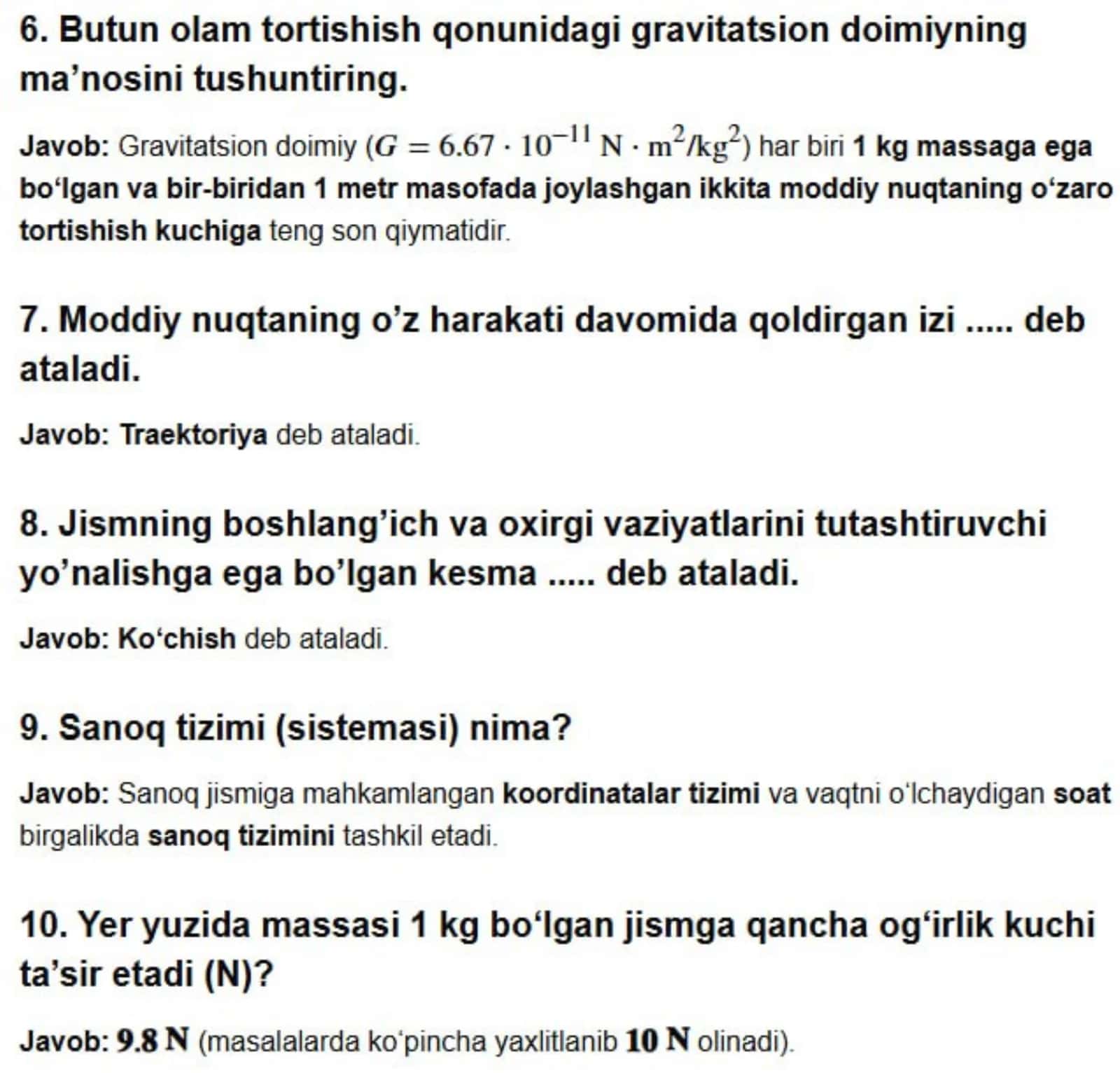 fizika test 2
