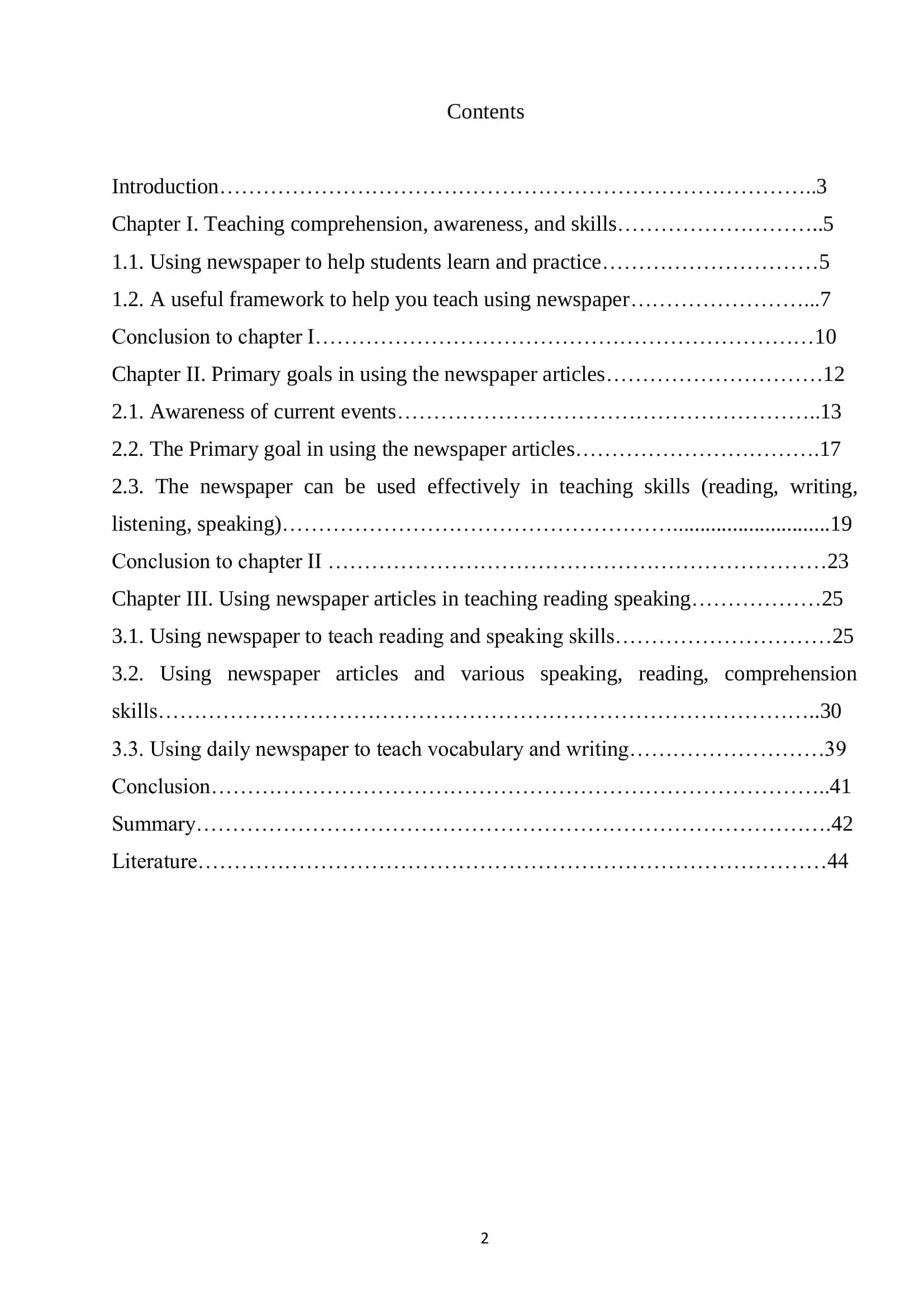 Qualification Paper on Using Newspaper Materials 2