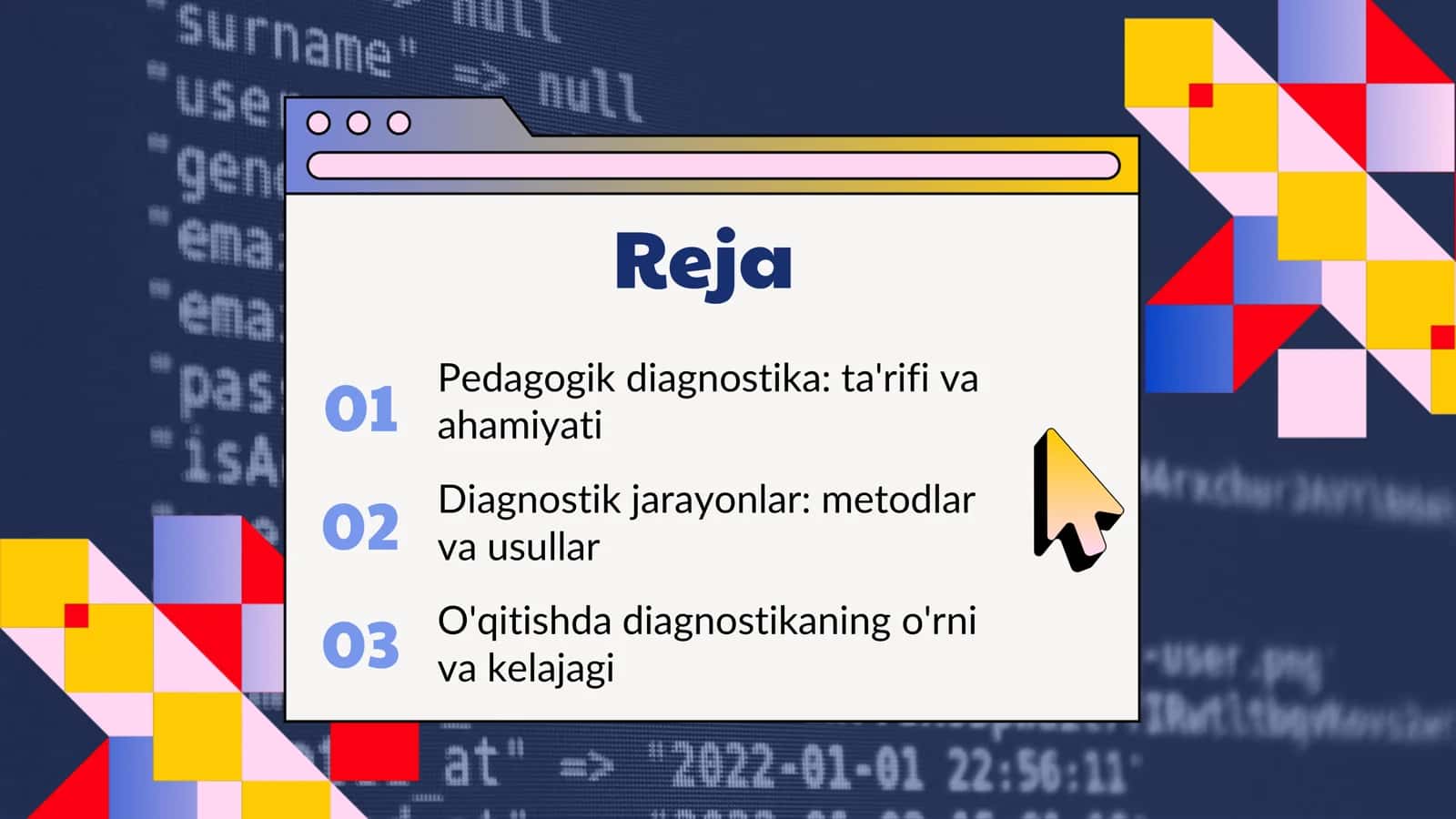 Pedagogik diagnostika mazmuni va mohiyati 2