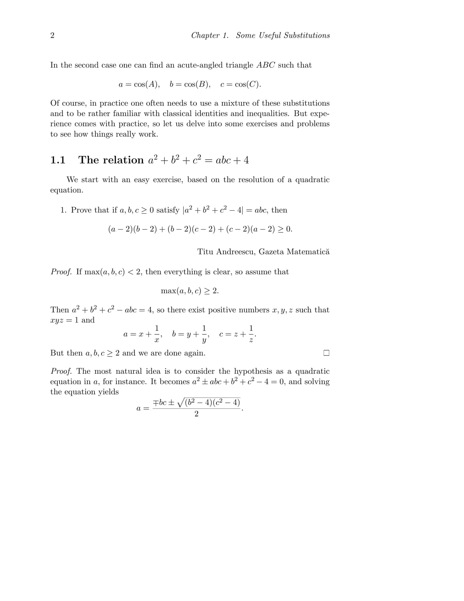 Some Useful Substitutions 2