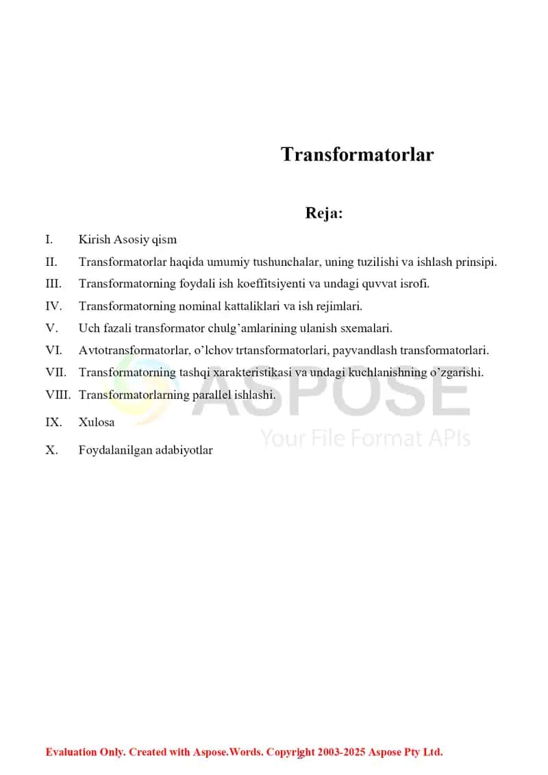 Transformatorlar 2