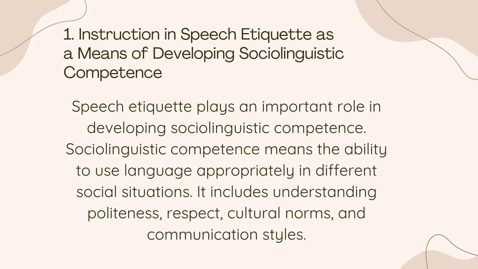 Speech etiquette 2