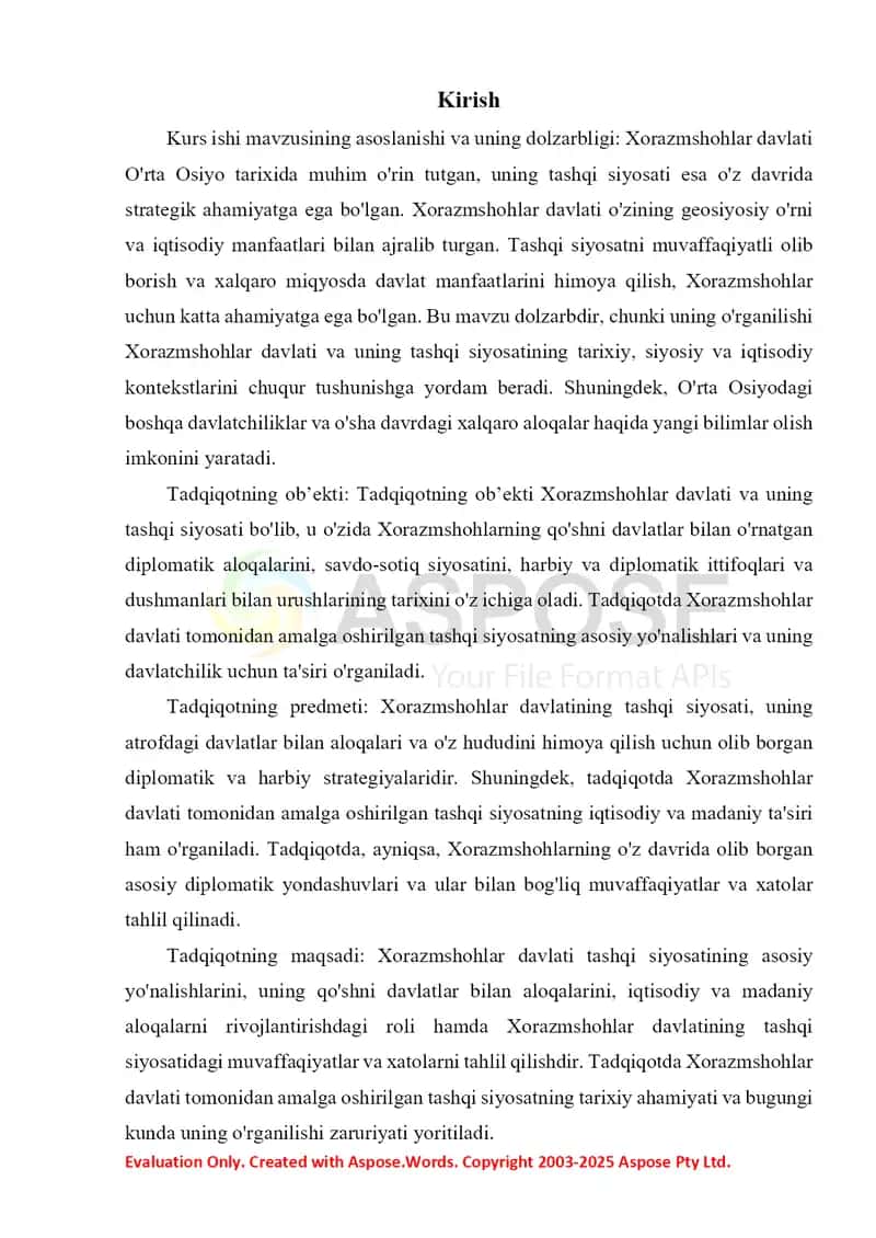 Xorazmshohlar Davlatining Tashqi Siyosati 2