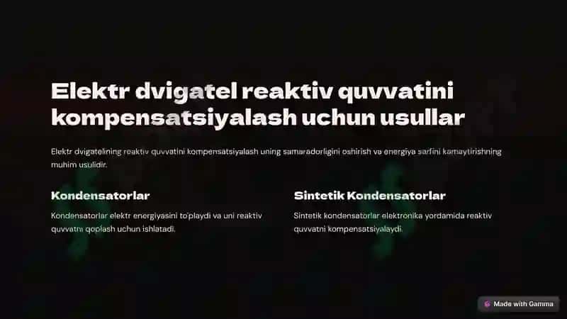 Elektr dvigatel quvvatini hisoblash 2