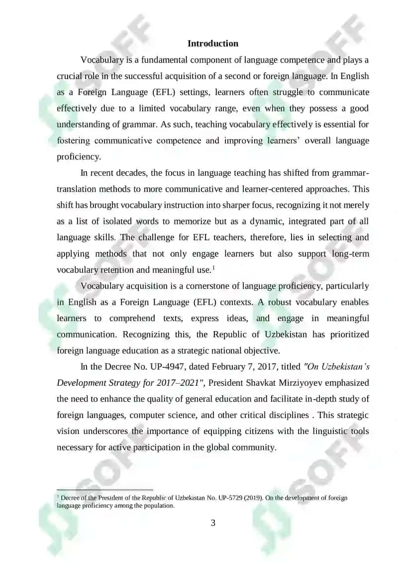 Effective Methods of Teaching Vocabulary in EFL Classes 2