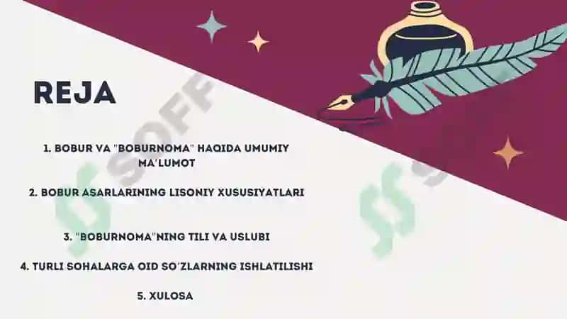 Bobur asarlarining lisoniy xususiyatlari 2