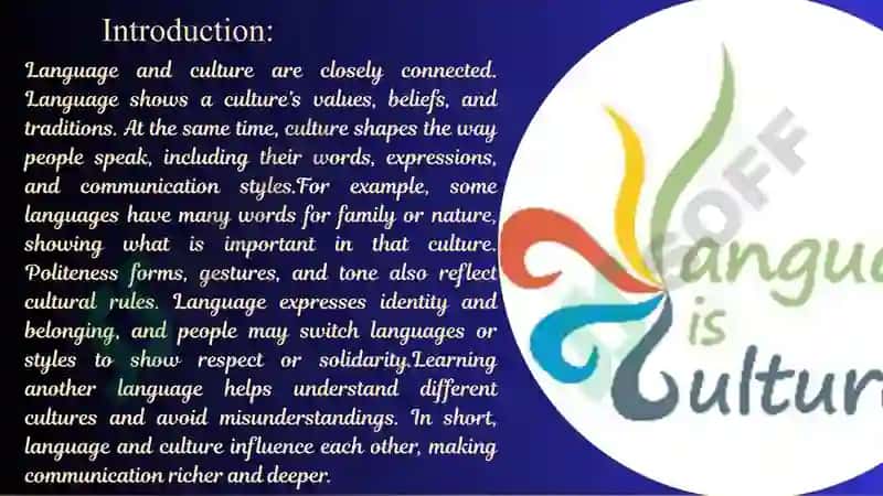 Language and Culture Interaction[Ready to use University presentation 2