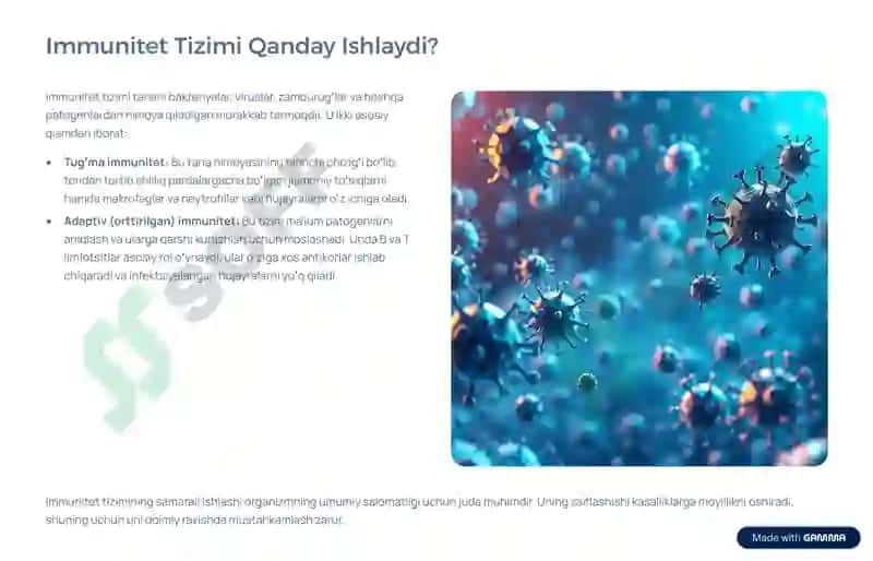 Immunitetni Mustahkamlovchi Vositalar 2