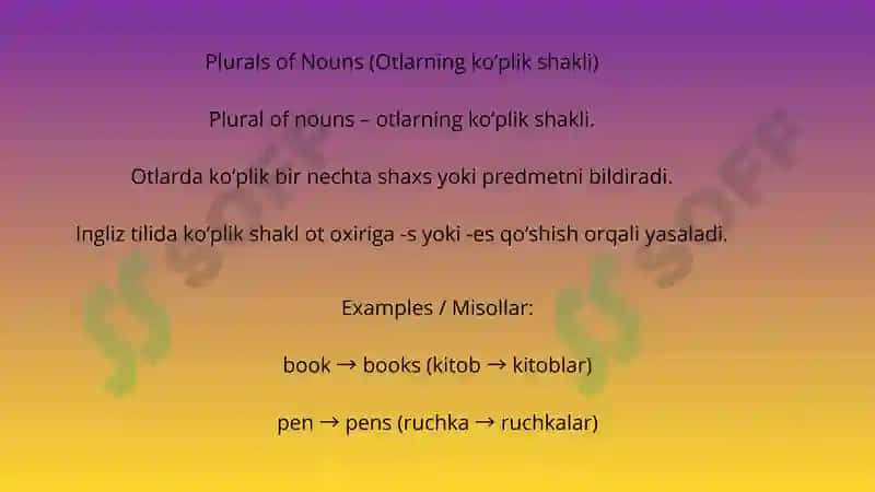 Plurals of Nouns 2