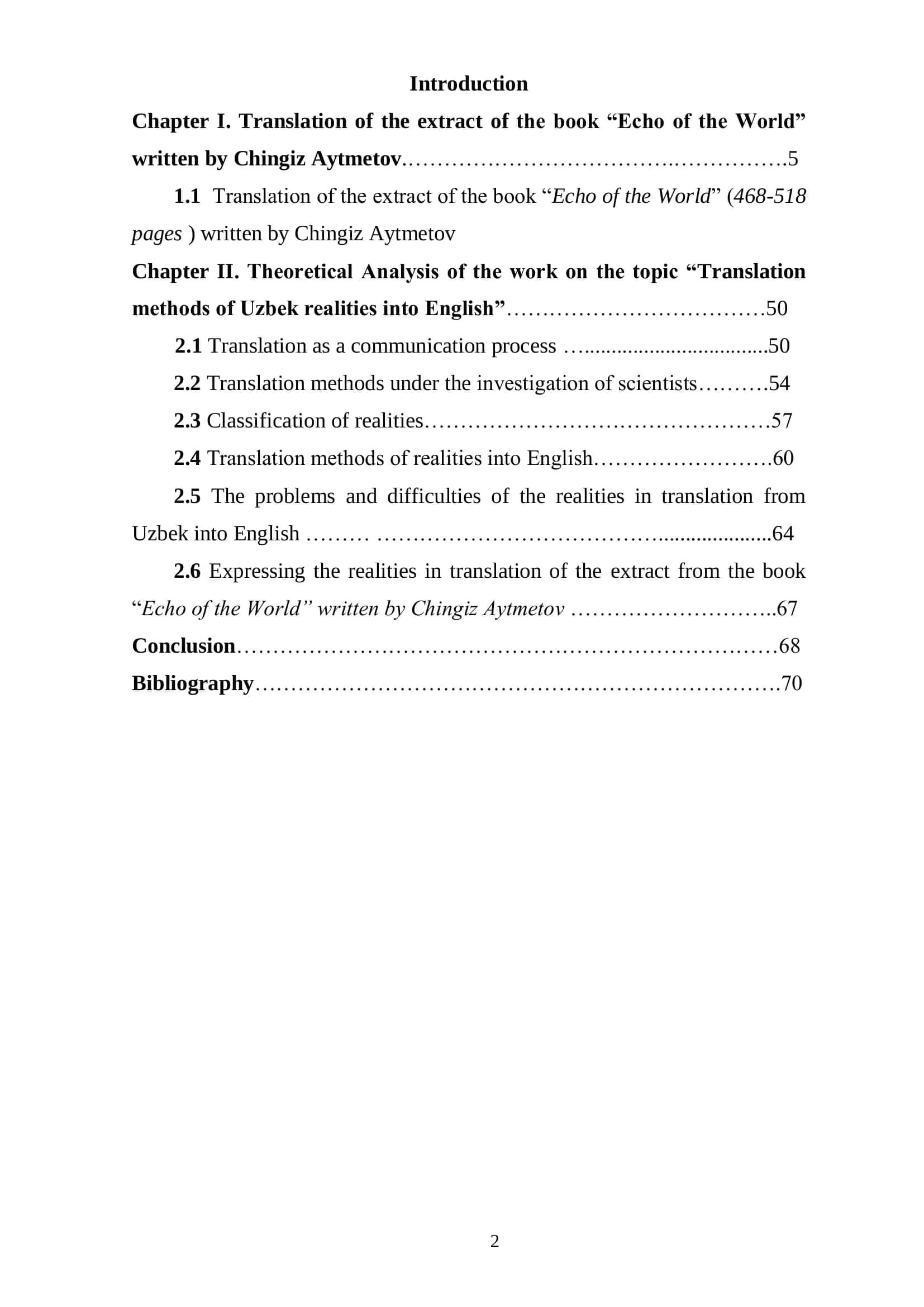 Qualification Paper on Translation Theory and Practice 2
