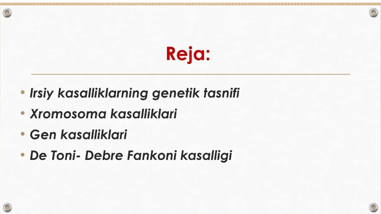 Irsiy kasalliklar 2