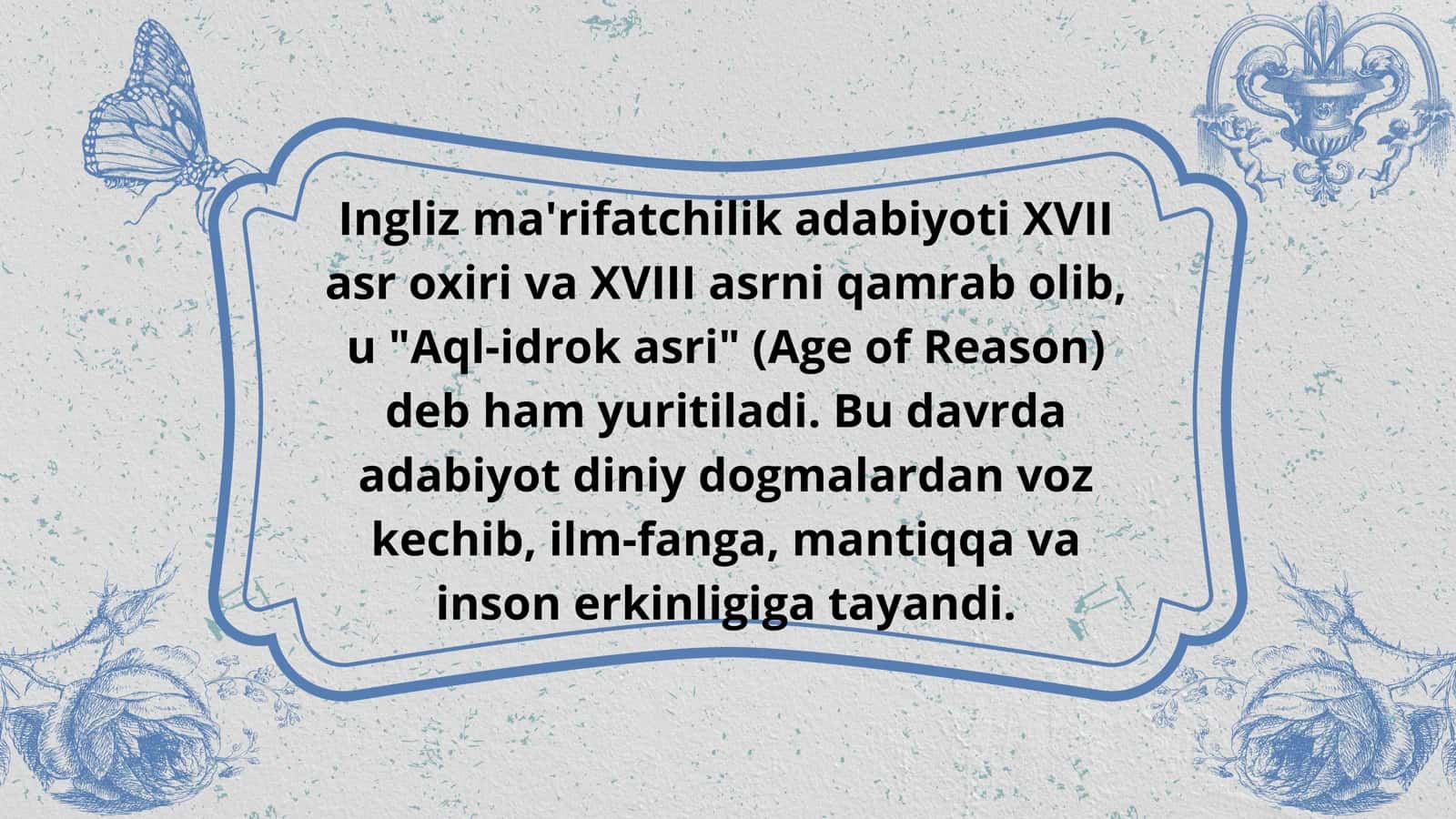 Ingliz ma'rifatchilik adabiyoti 2