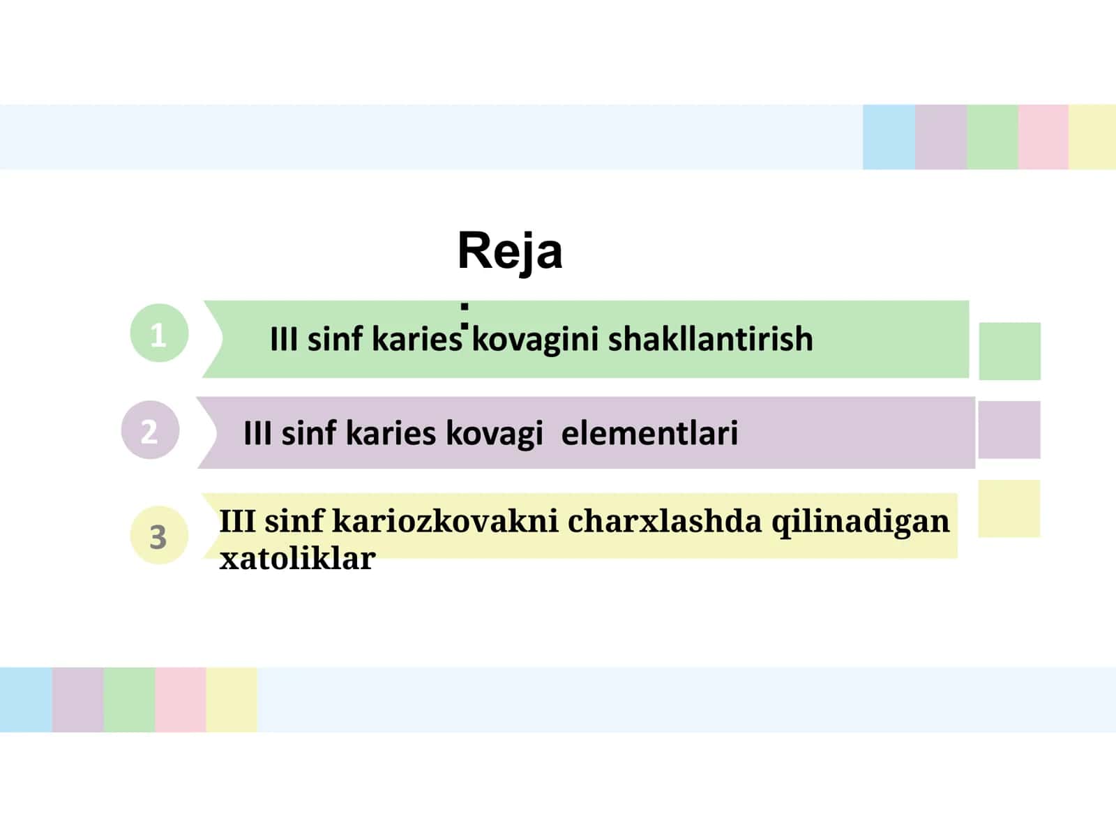 III sinf karies kovagini shakllantirish 2