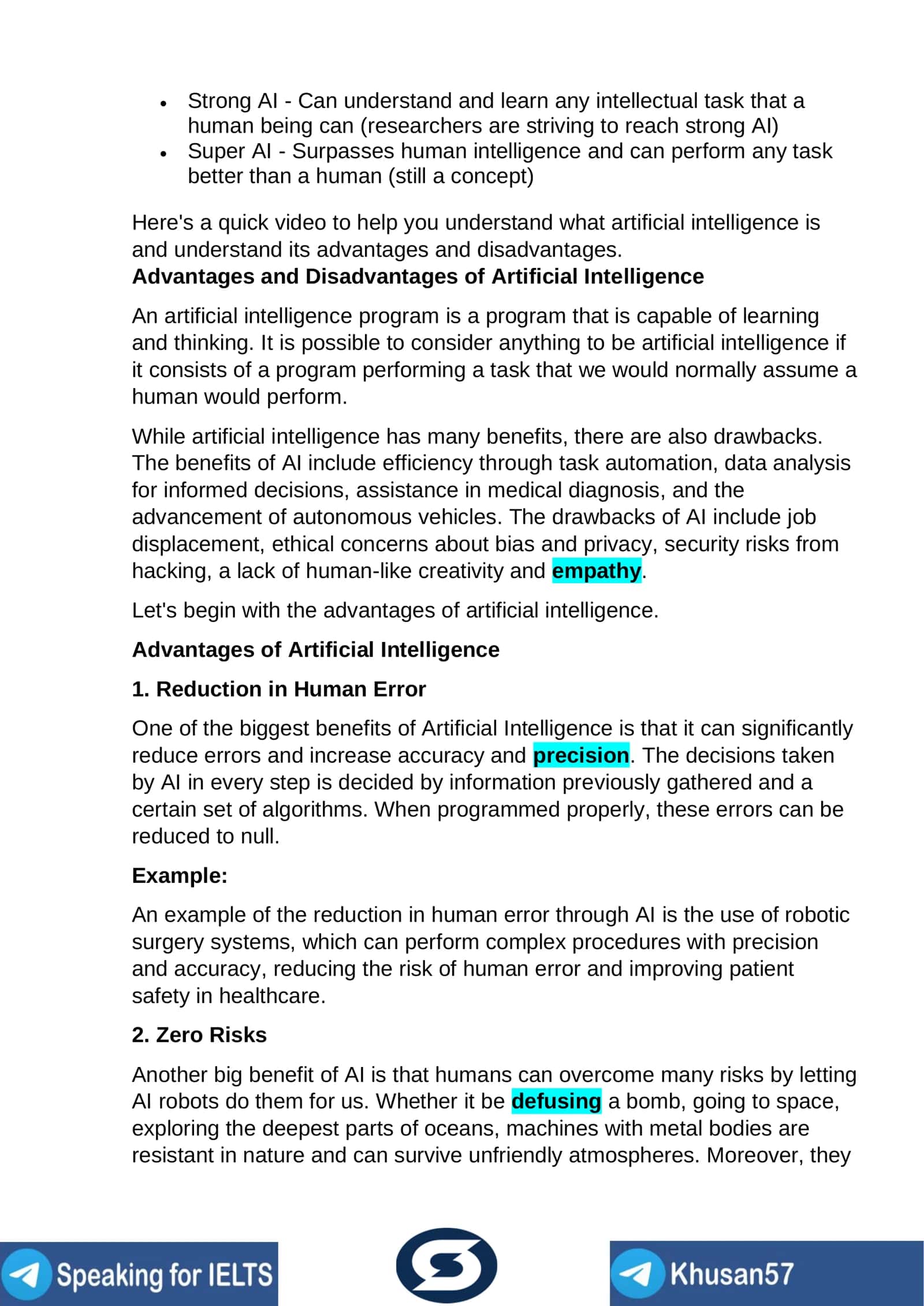 Advantages and Disadvantages of Artificial Intelligence [AI] 2