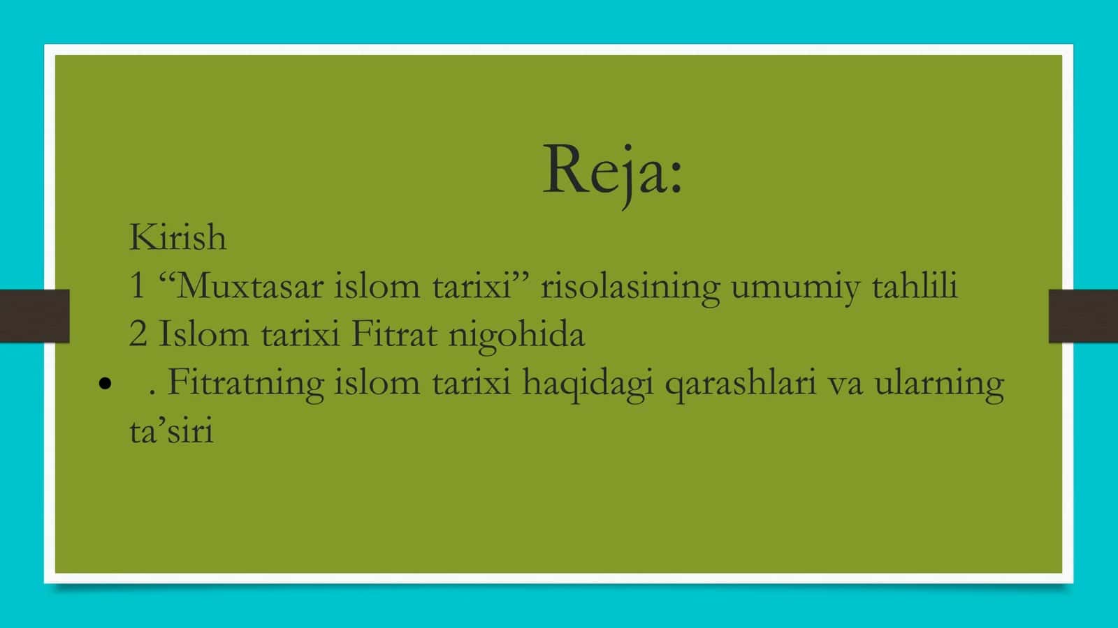 Muxtasar Islom tarixi risolasi 2