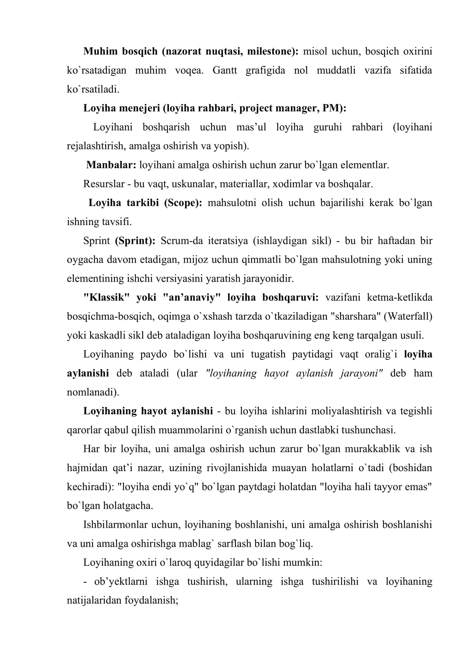 Strategik loyihalarni boshqarish. Asosiy Tushunchalar va konseptual asoslar 3