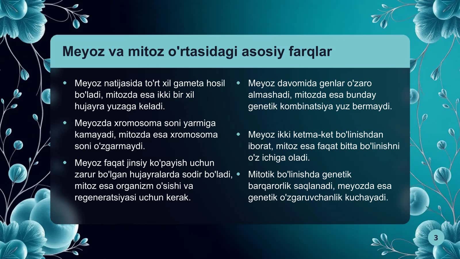 Meyoz va mitoz 3