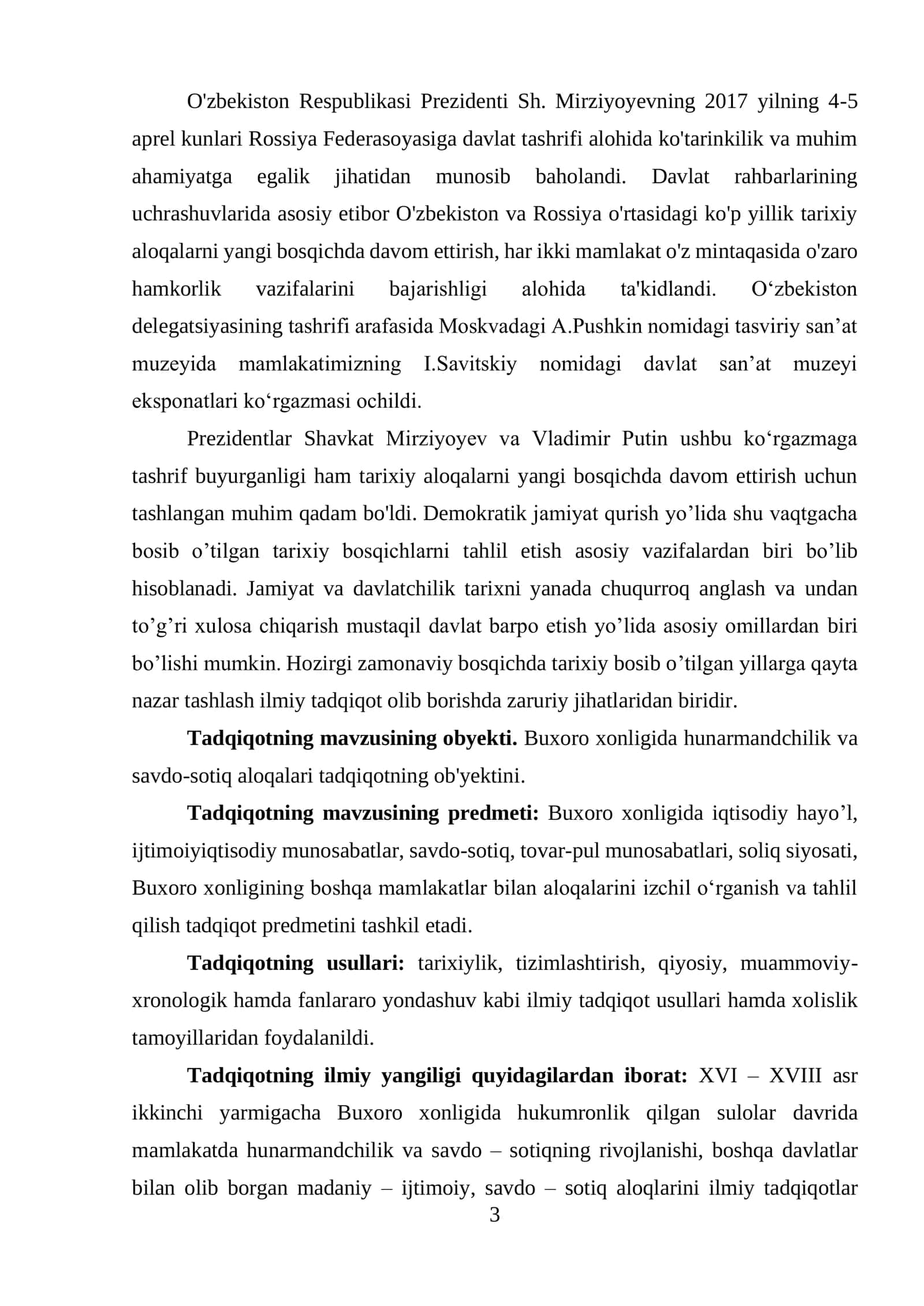 Buxoro xonligida hunarmandchilik va savdo sotiq 3