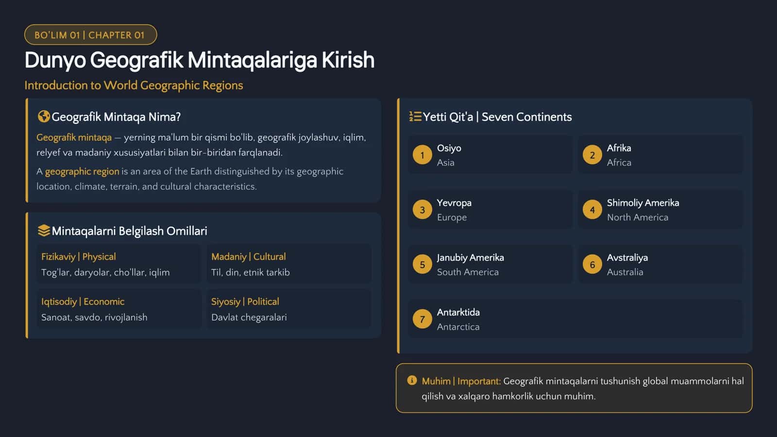 3-mavzu World Geographic Regions 3