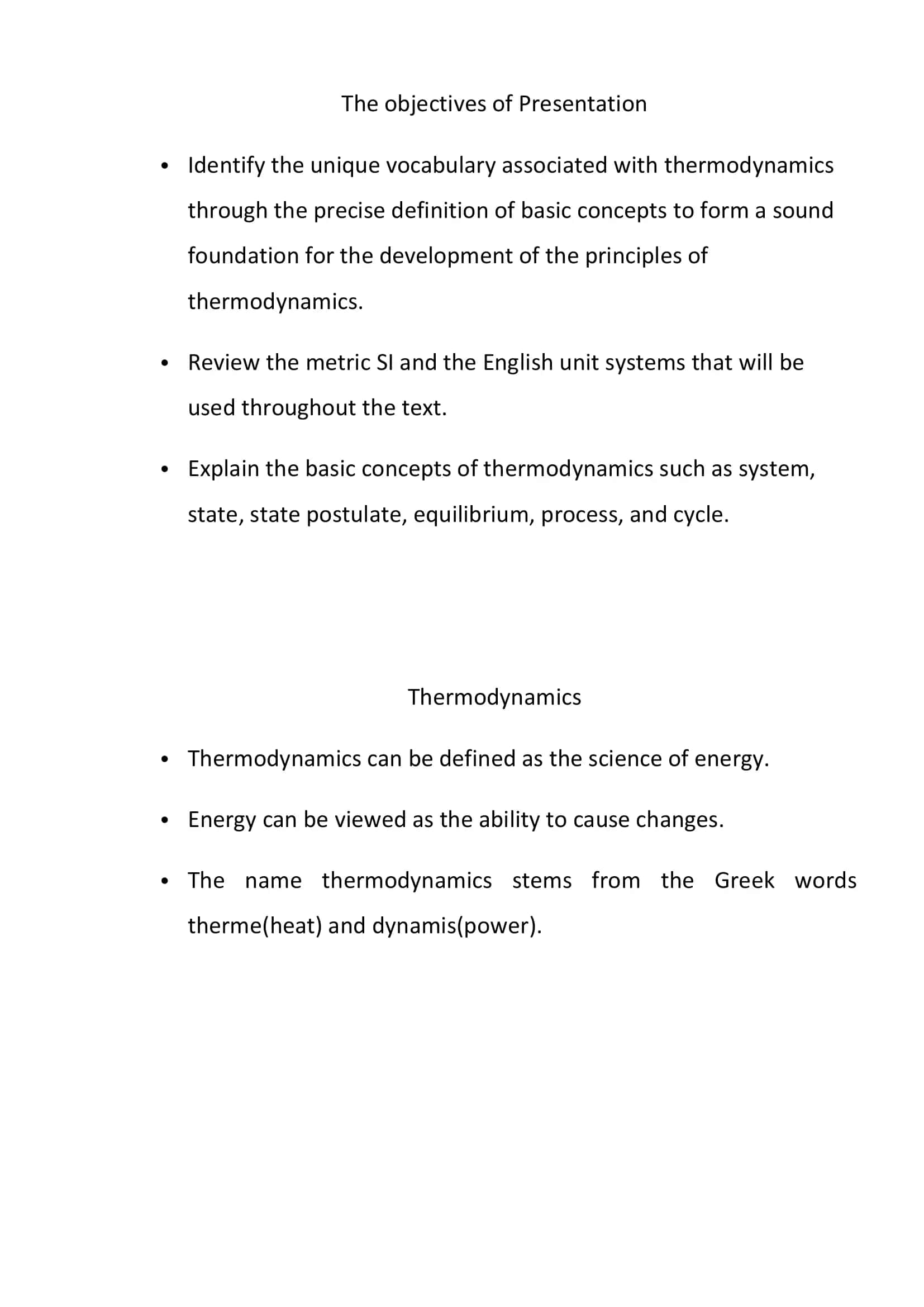 Essay on Thermodynamics 3