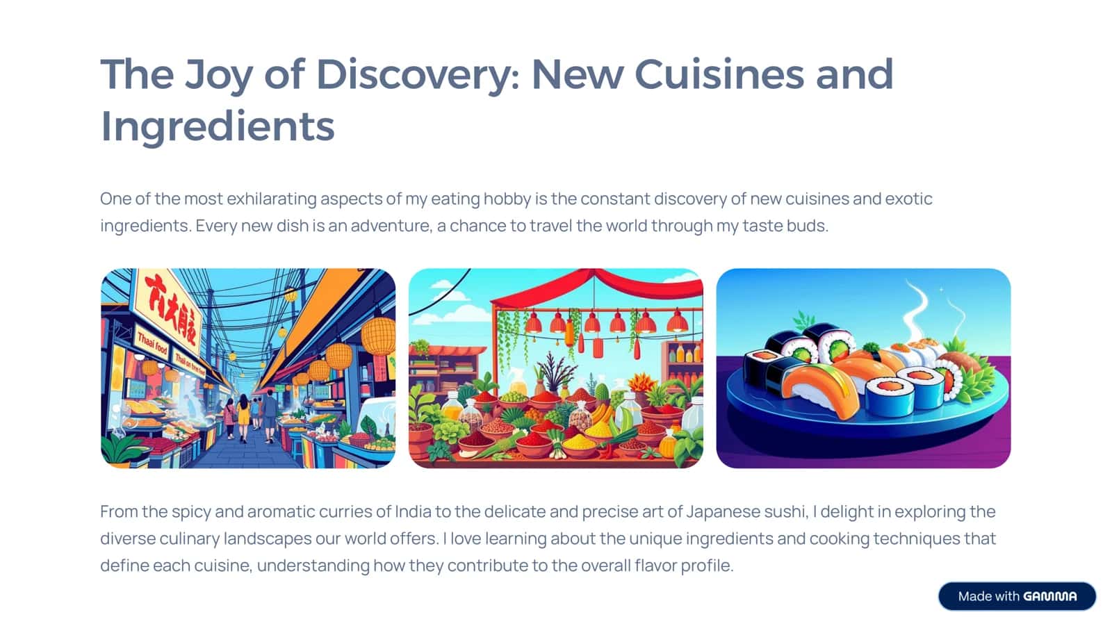 My Culinary Journey 3