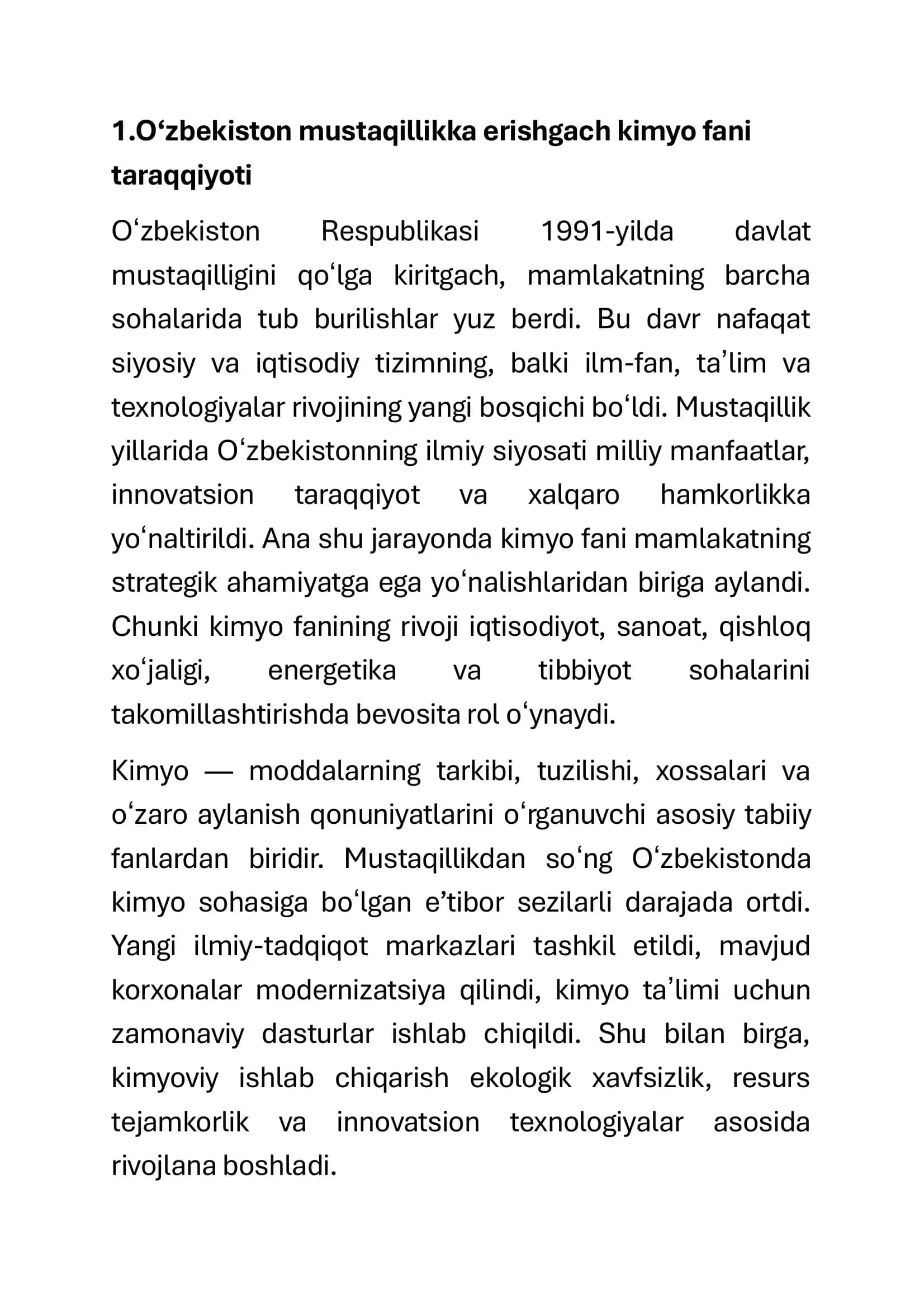 Oʻzbekistonda kimyo va uning tarixi 3