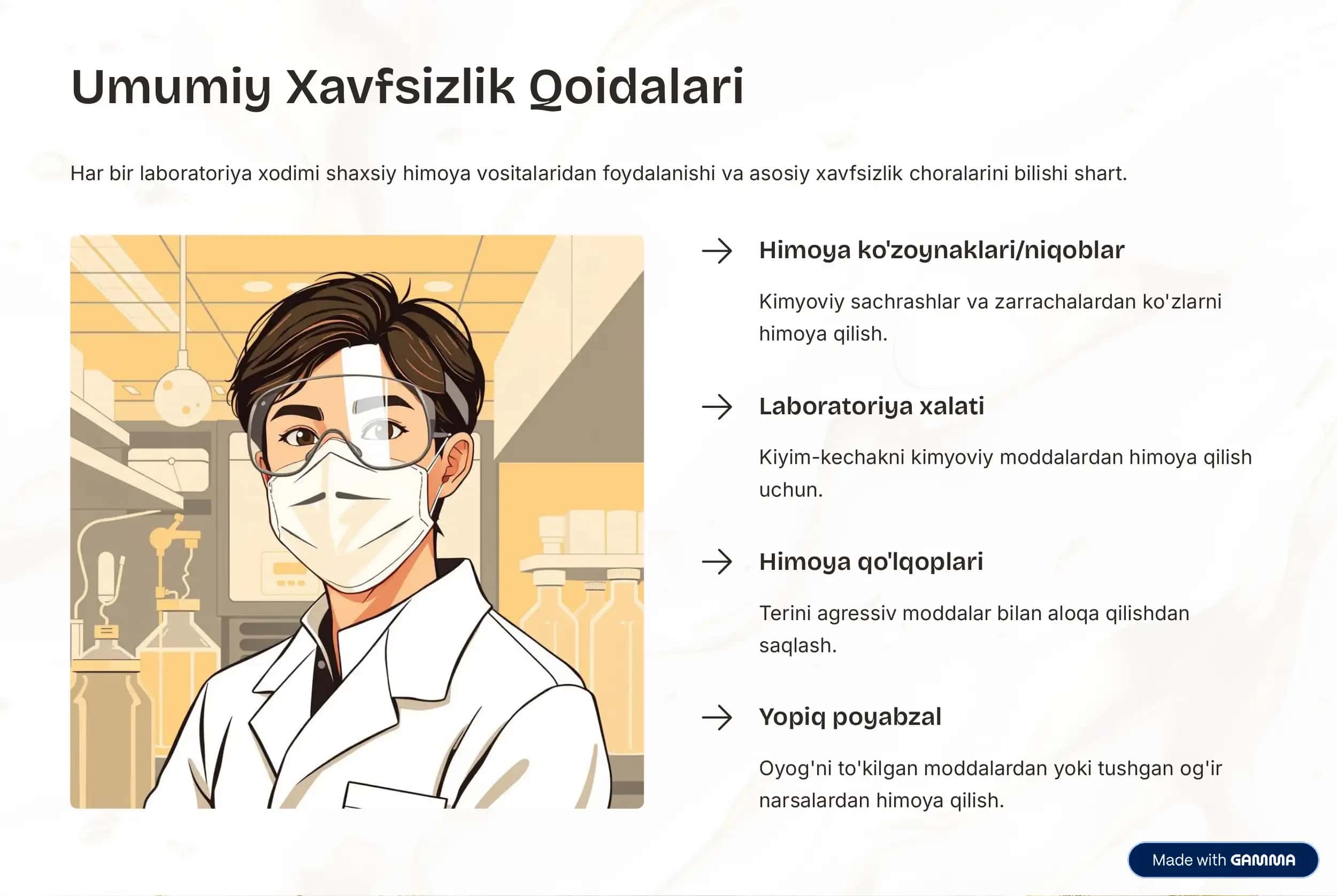 Laboratoriyada Texnika Xavfsizligi va Idishlar 3