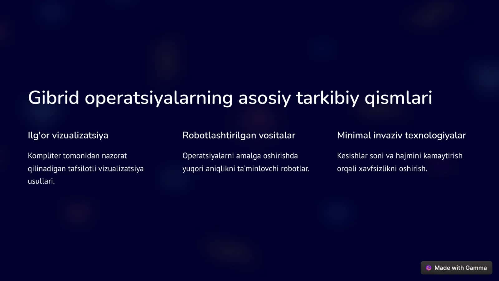 Tibbiyotda gibrid operatsiyalar 3