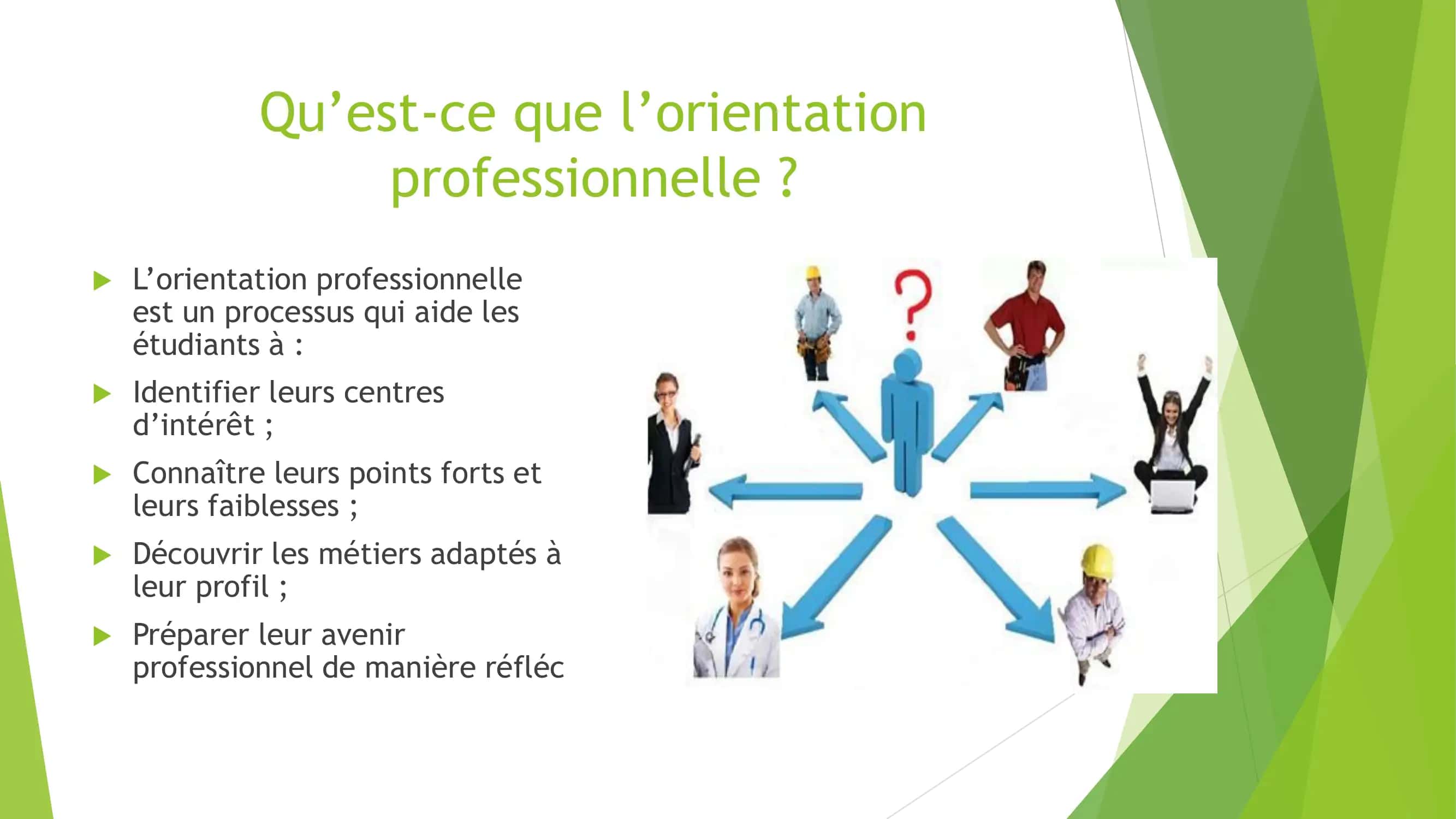 les etudes et les l'orientation professionnelle 3