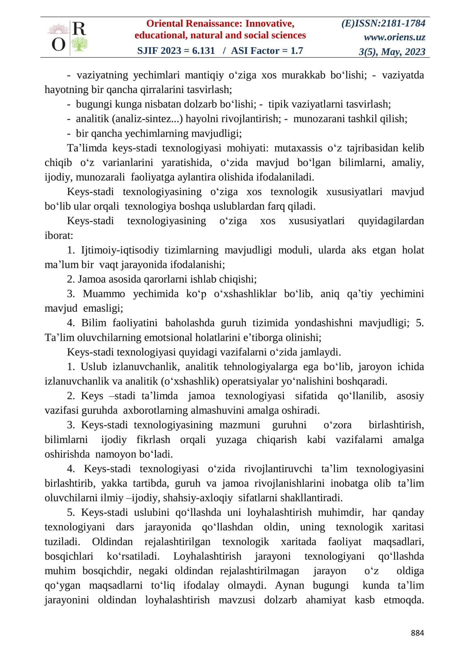 KEYS-STADI TEXNOLOGIYASINING O‘QUV DIDAKTIK VAZIFALARI 3