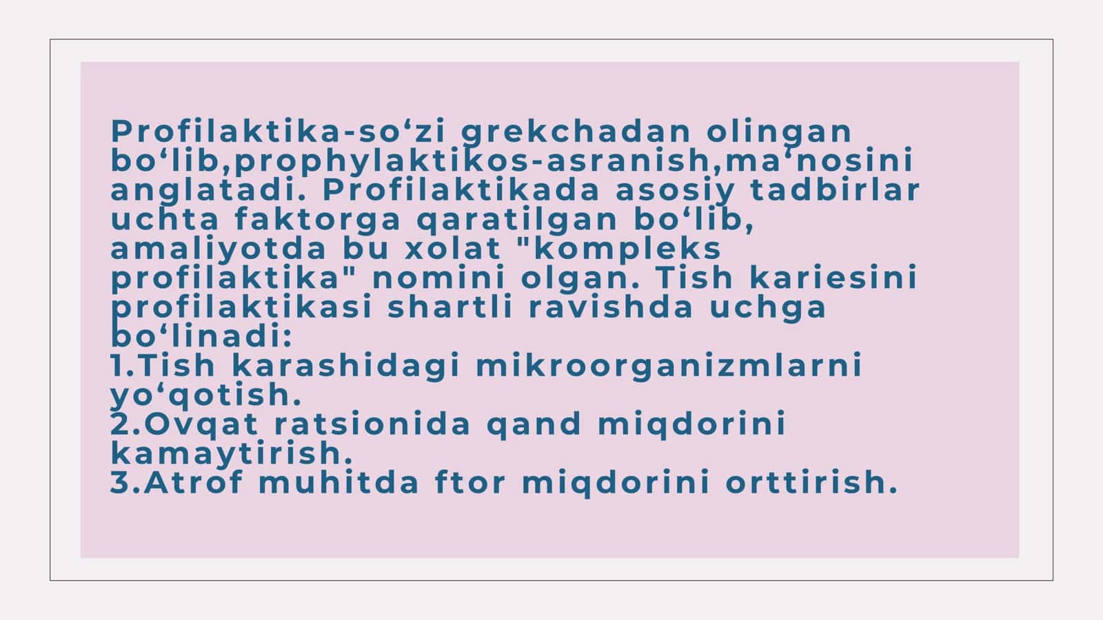 Tish kariesi profilaktikasi 3