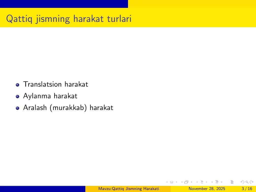 Qattiq Jismning Harakati 3