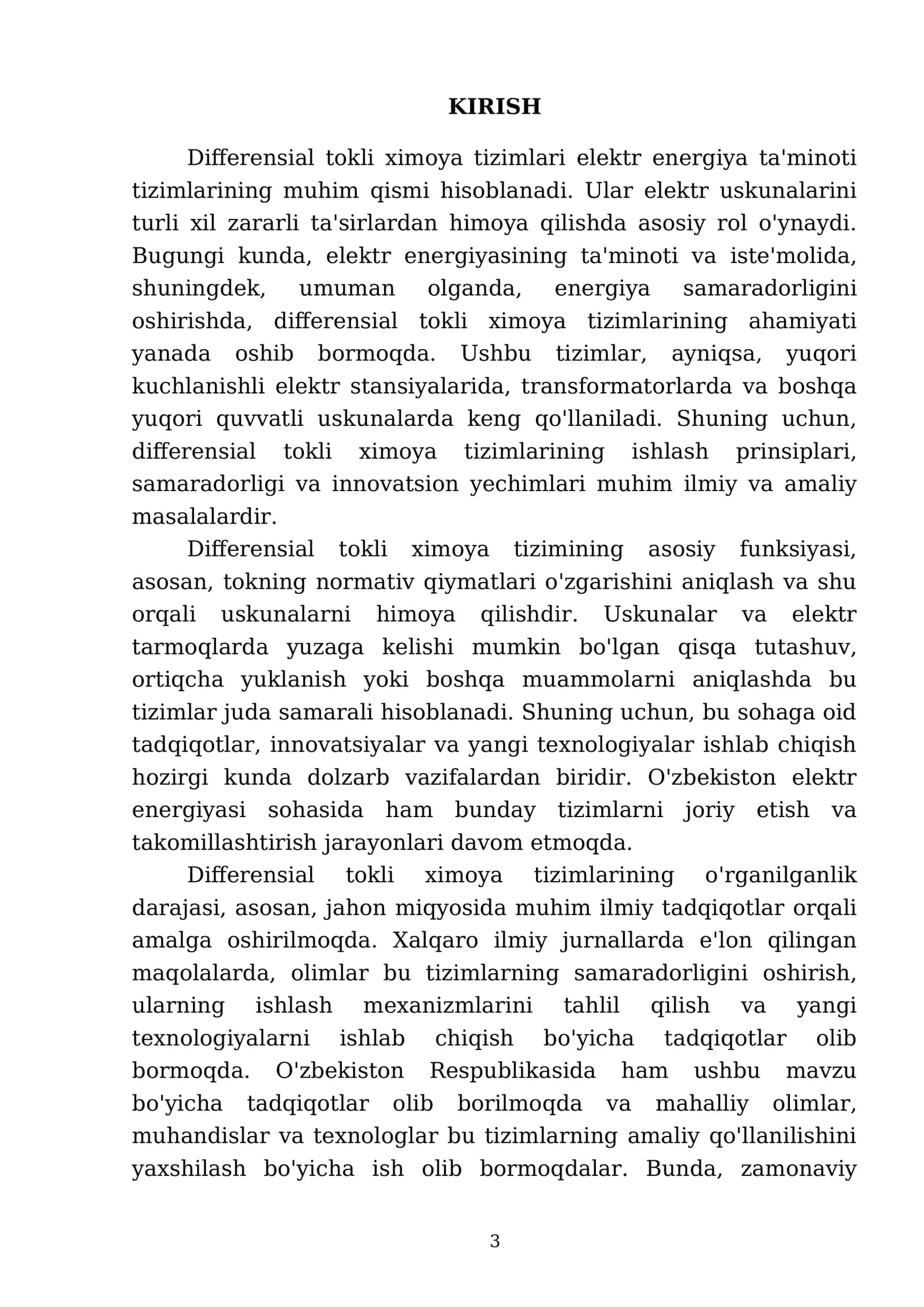 Differensial tokli ximoya 3