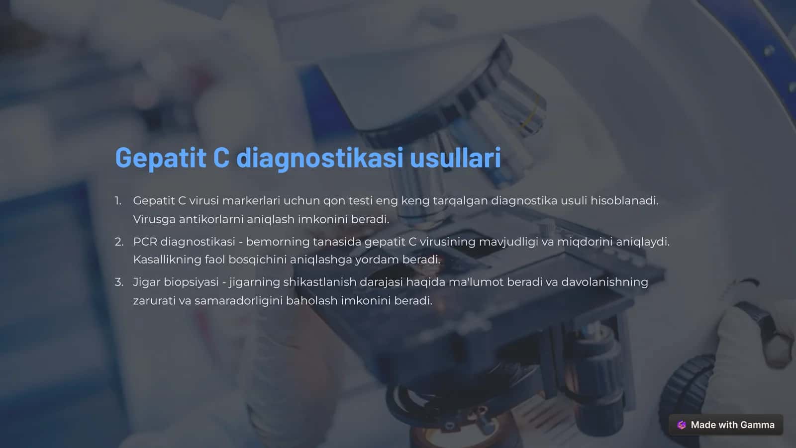 Gepatit C virusi bilan tanishish 3