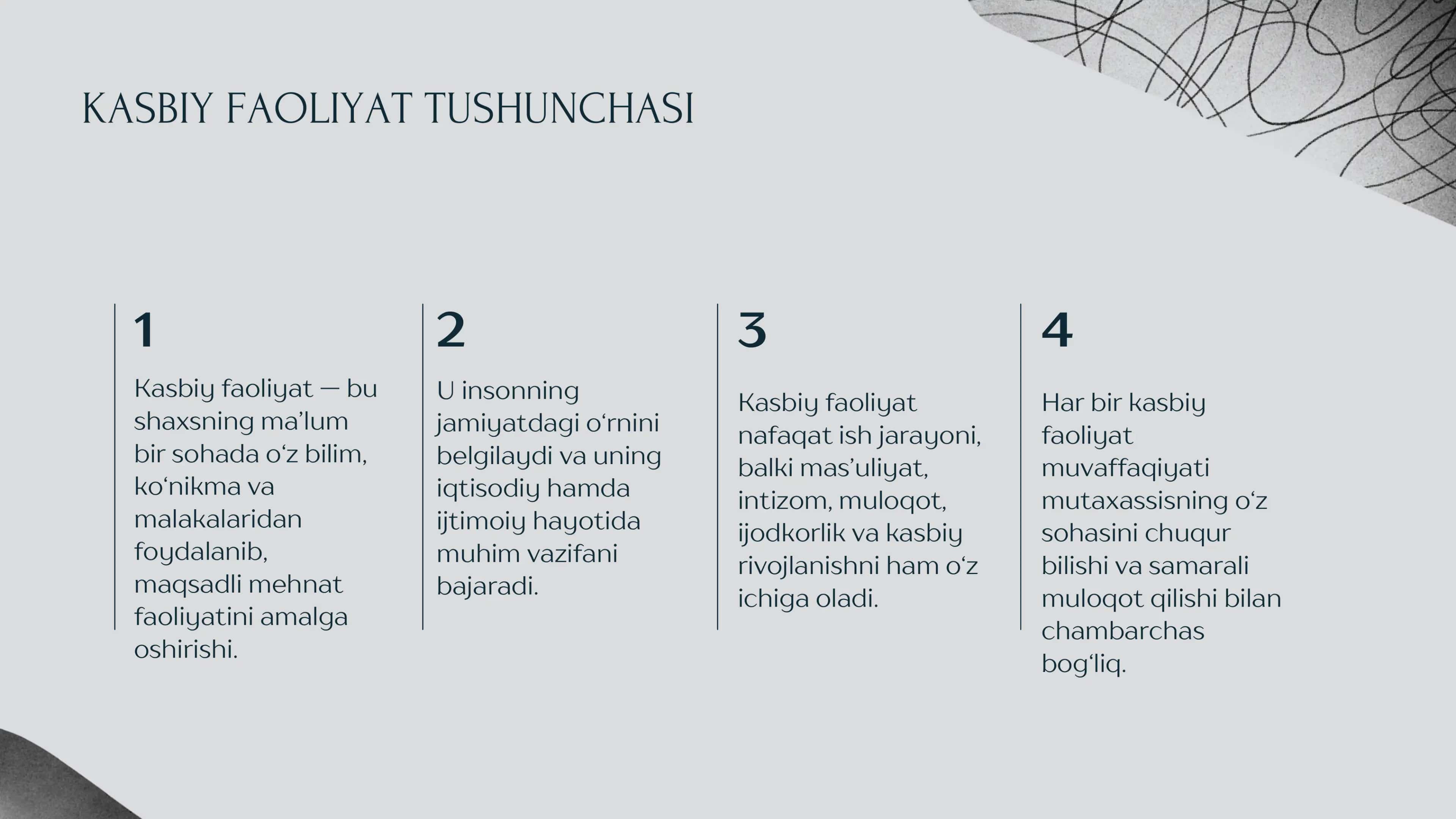 KASBIY FAOLIYAT 3